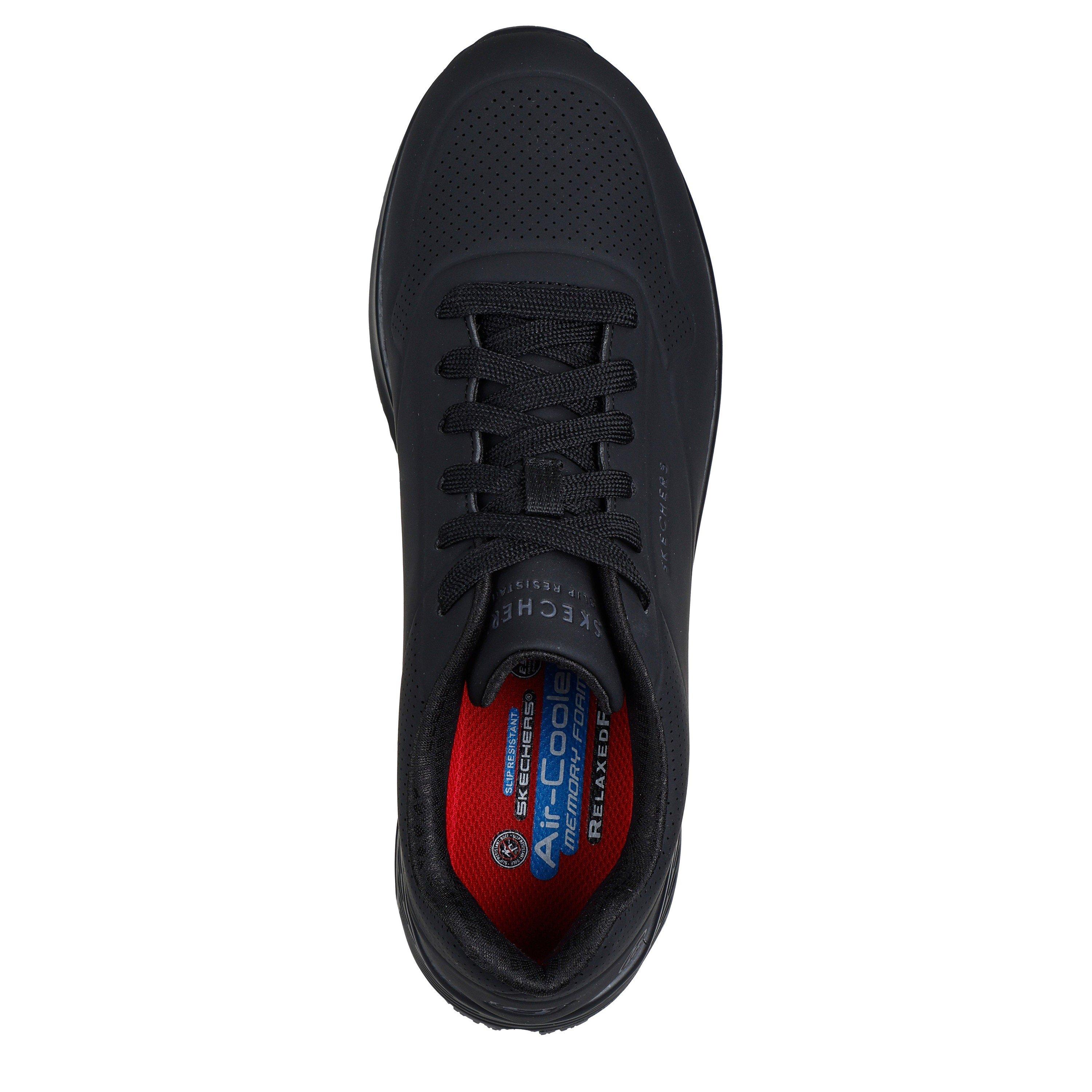 Preto - Skechers - Lace Up Athletic W Airbag Non Slip Shoes Mens - 4