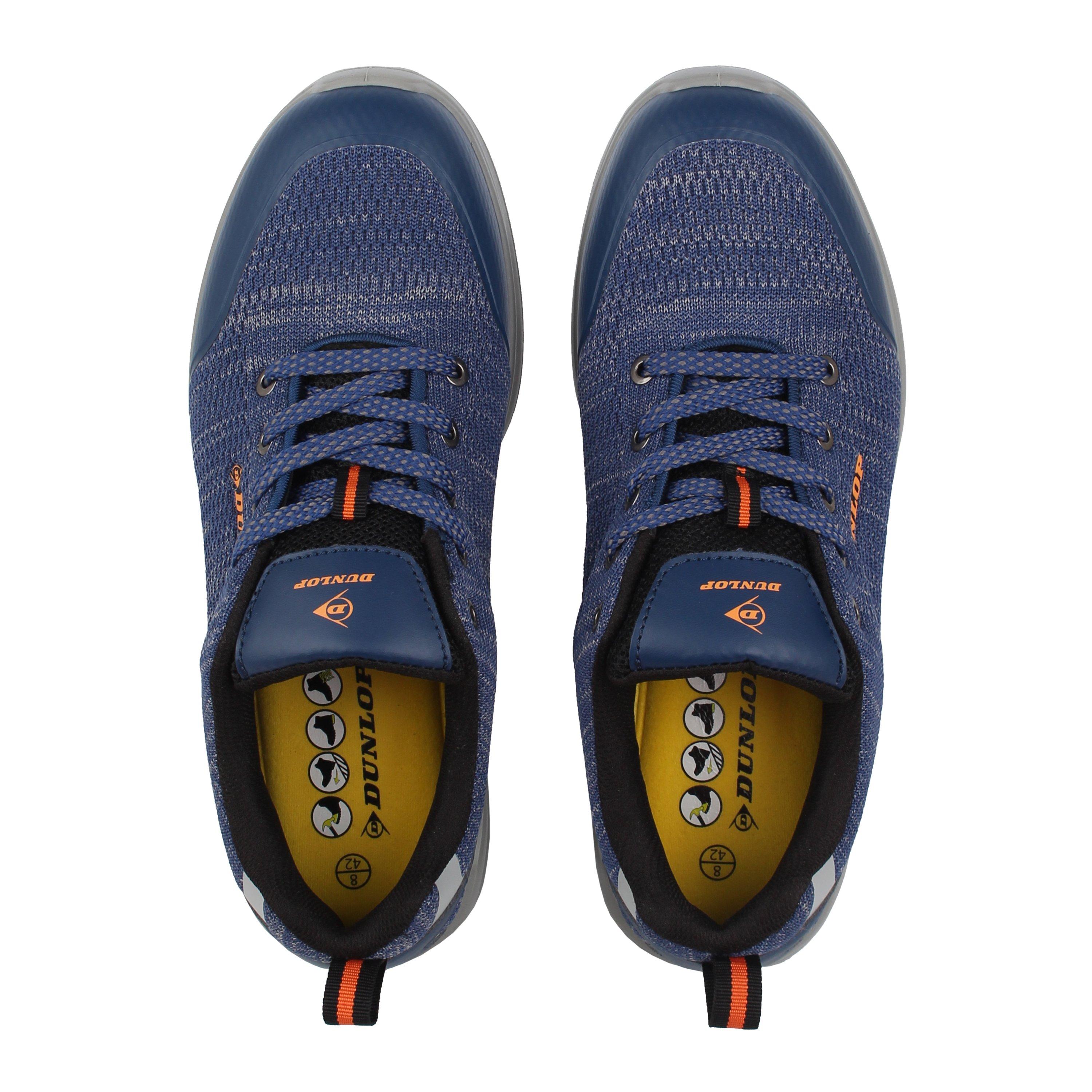 Navy/Orange/Gry - Dunlop - Jose Steel Toe Cap Shoe Mens - 5