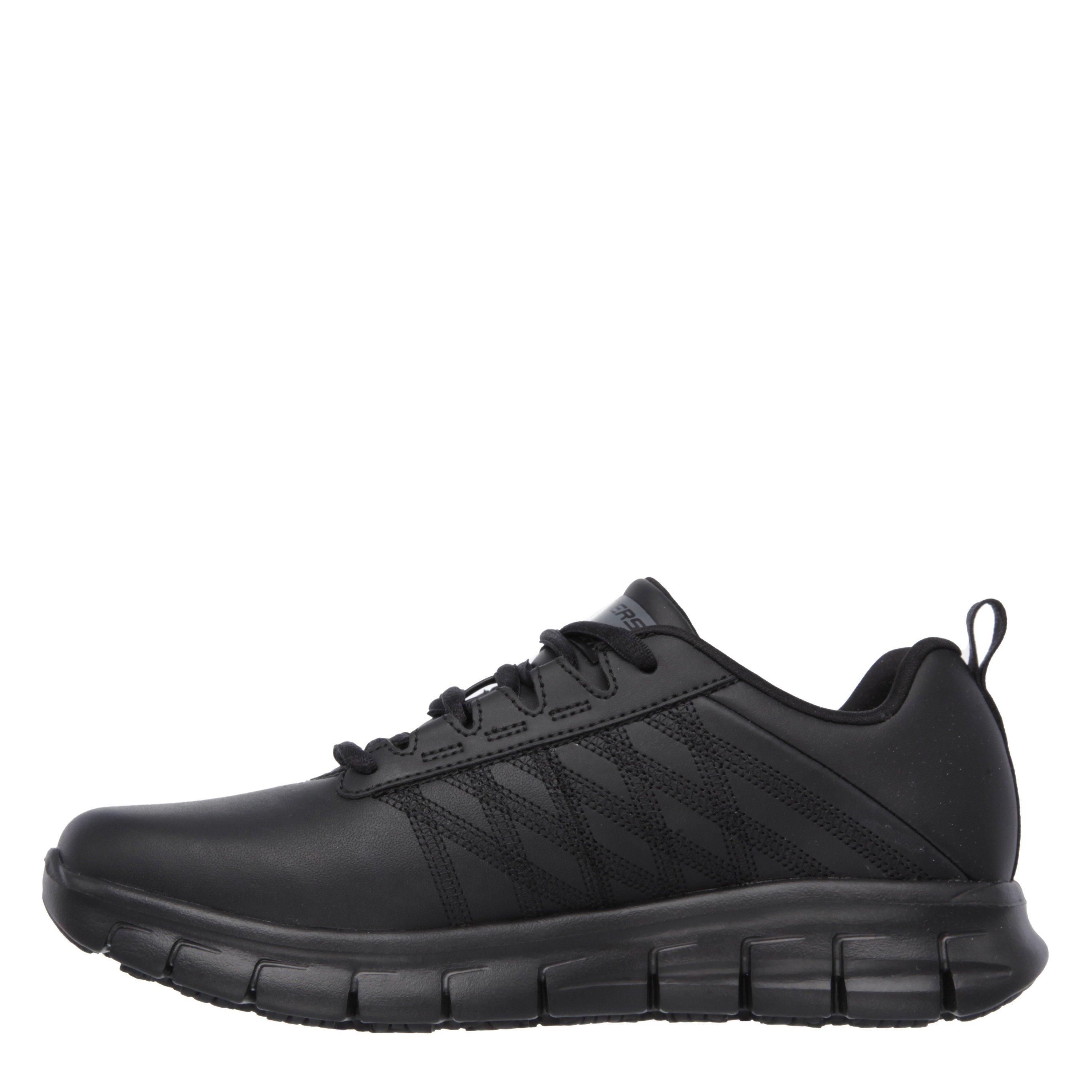 Noir - Skechers - Lace Up Athletic W Sr Outsole Non Slip Shoes Womens - 2
