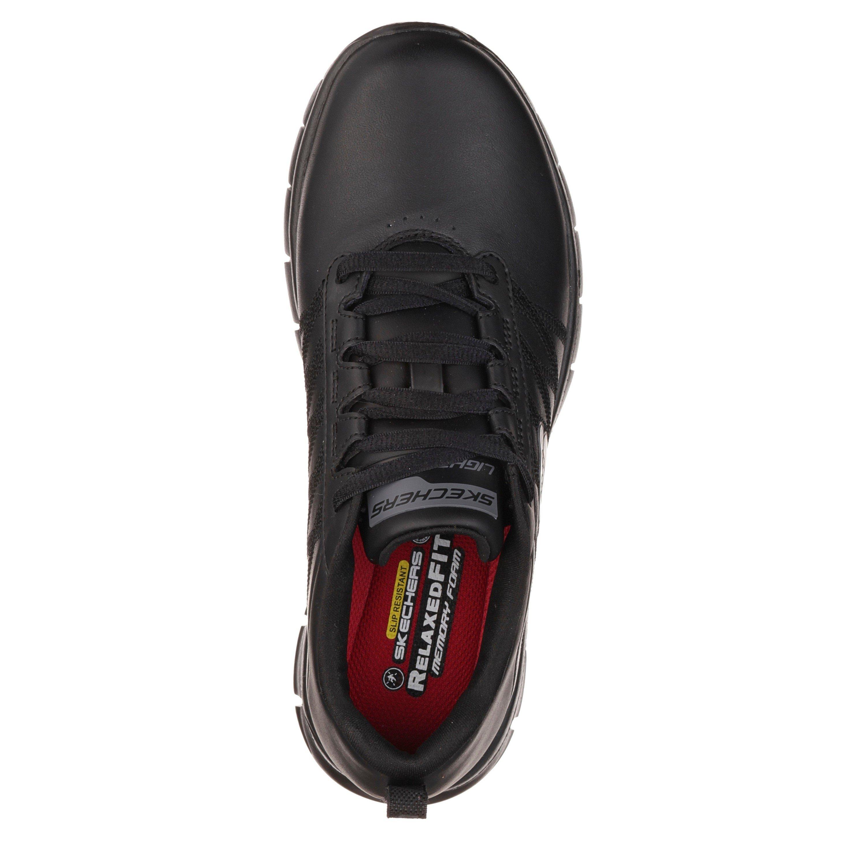Noir - Skechers - Lace Up Athletic W Sr Outsole Non Slip Shoes Womens - 4
