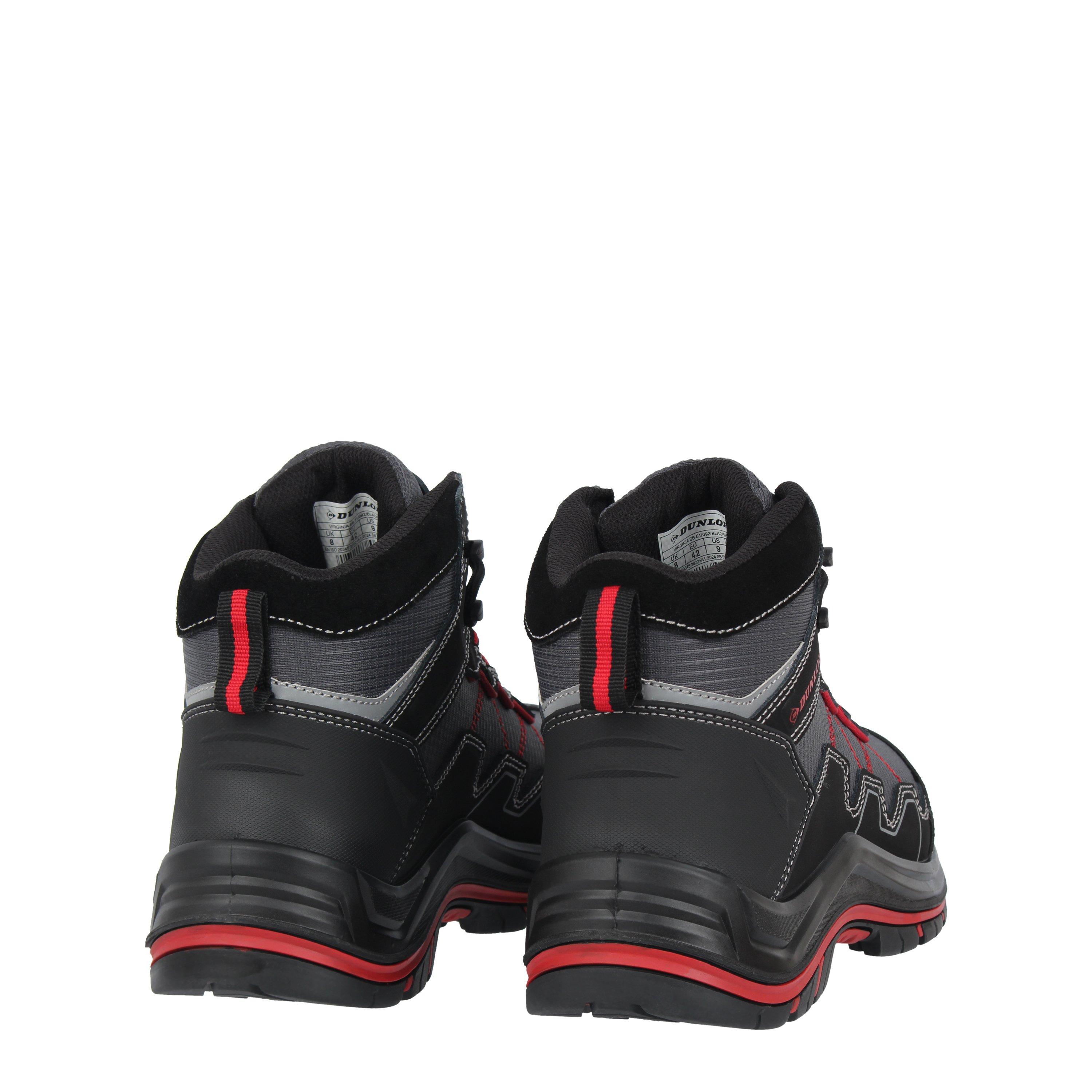 Black/Red - Dunlop - Virginia Steel Toe Cap Boots Mens - 4
