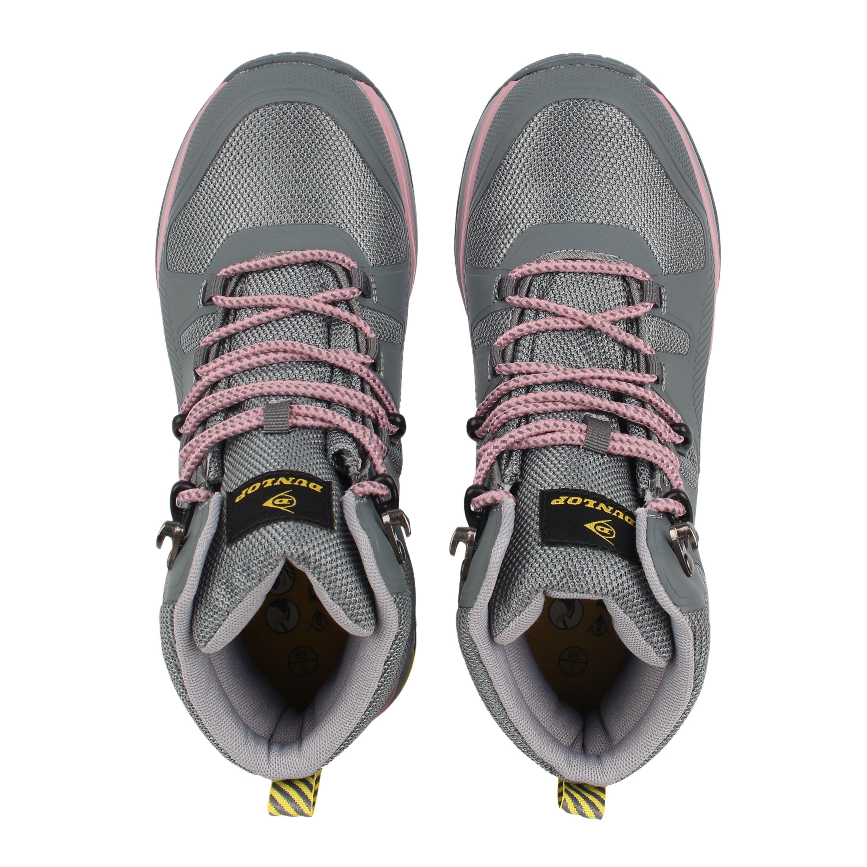 Grey/Pink - Dunlop - Baltimore Steel Toe Cap Boots Womens - 5