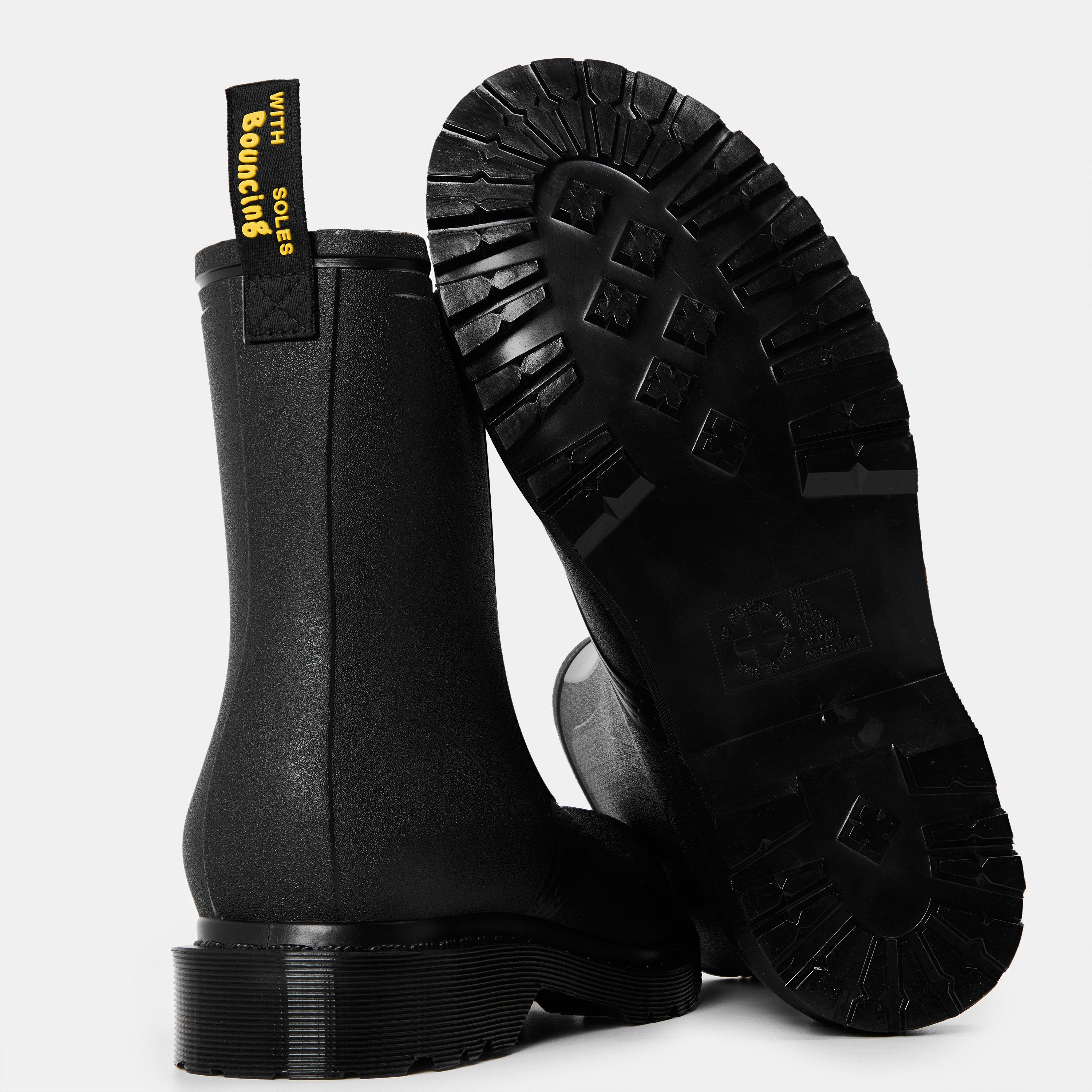 Black - Dr Martens - Men's Rain Wellington - 4