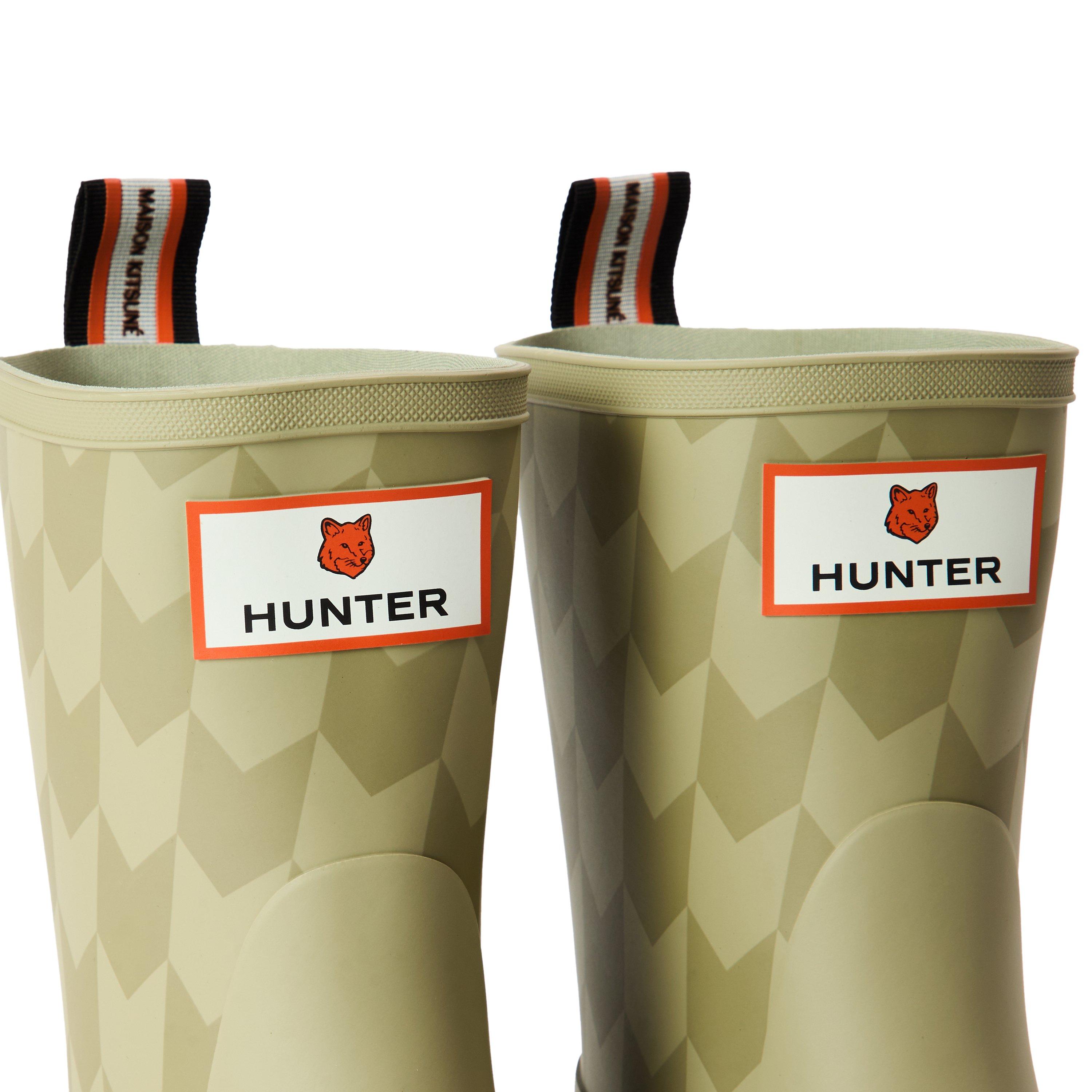 Ash/Silver Sage - Maison Kitsune - X Hunter Double Pivot Chevron Short Boot - 3
