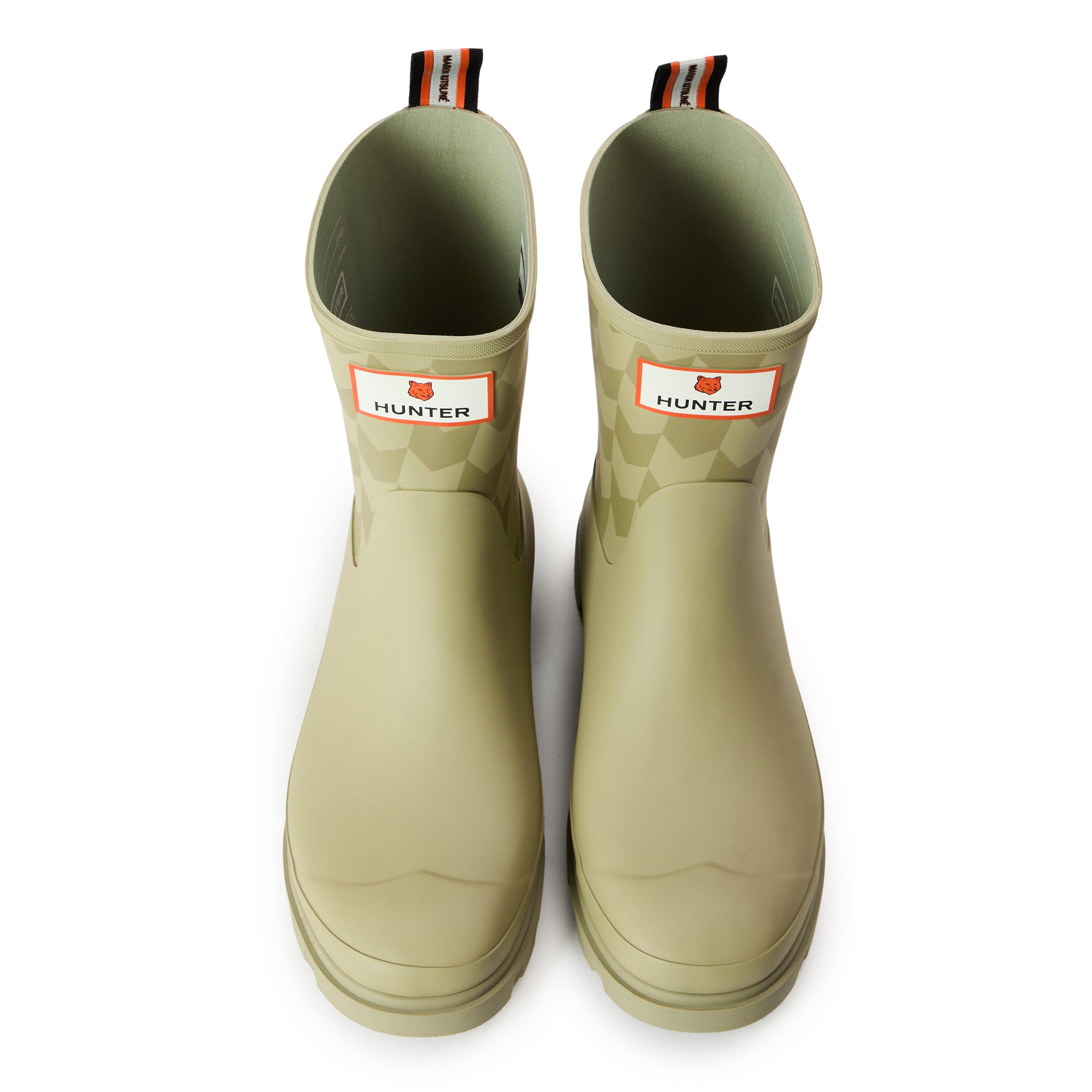 Ash/Silver Sage - Maison Kitsune - X Hunter Double Pivot Chevron Short Boot - 4