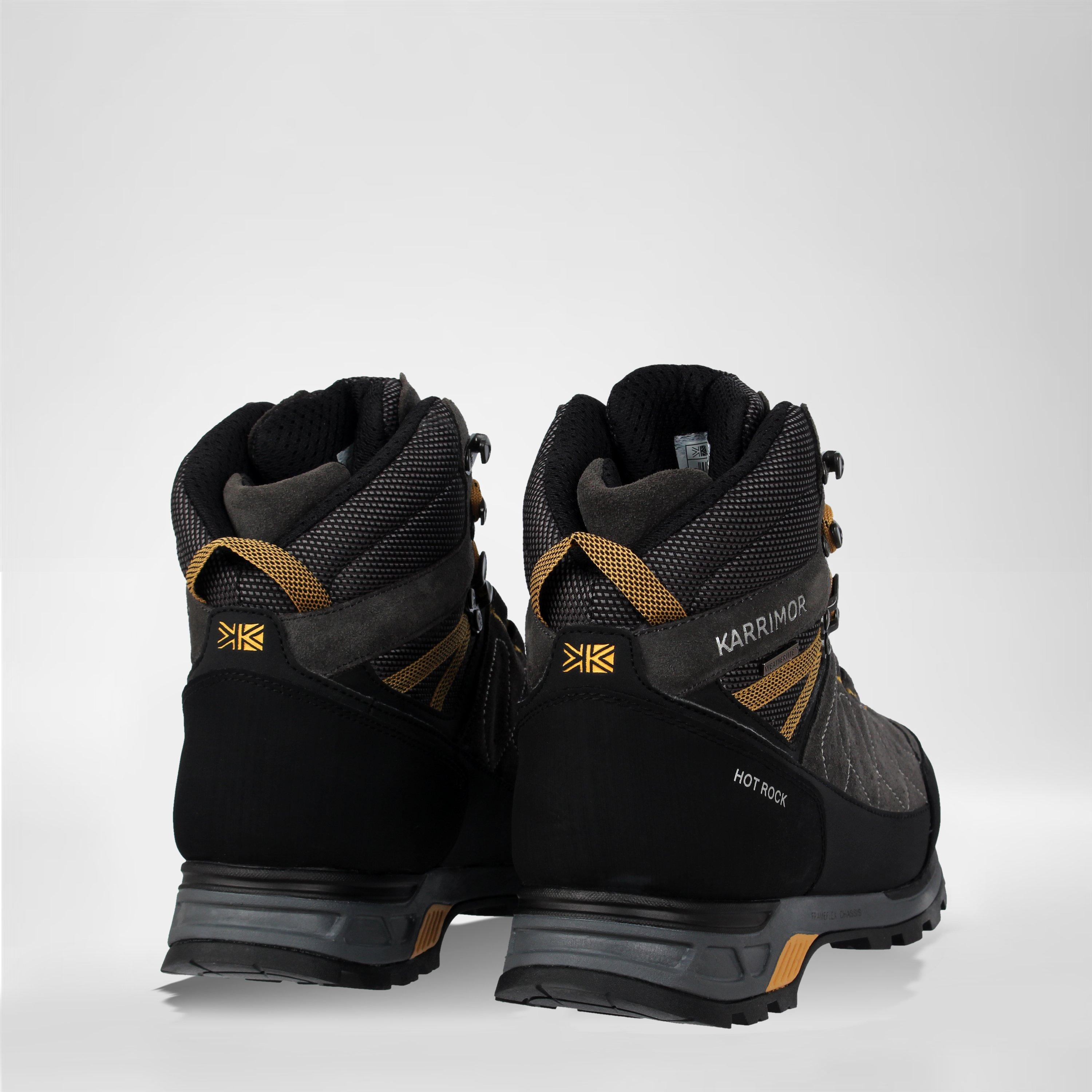 Charcoal/Yellow - Karrimor - Hot Rock Waterproof Walking Boots Mens - 4