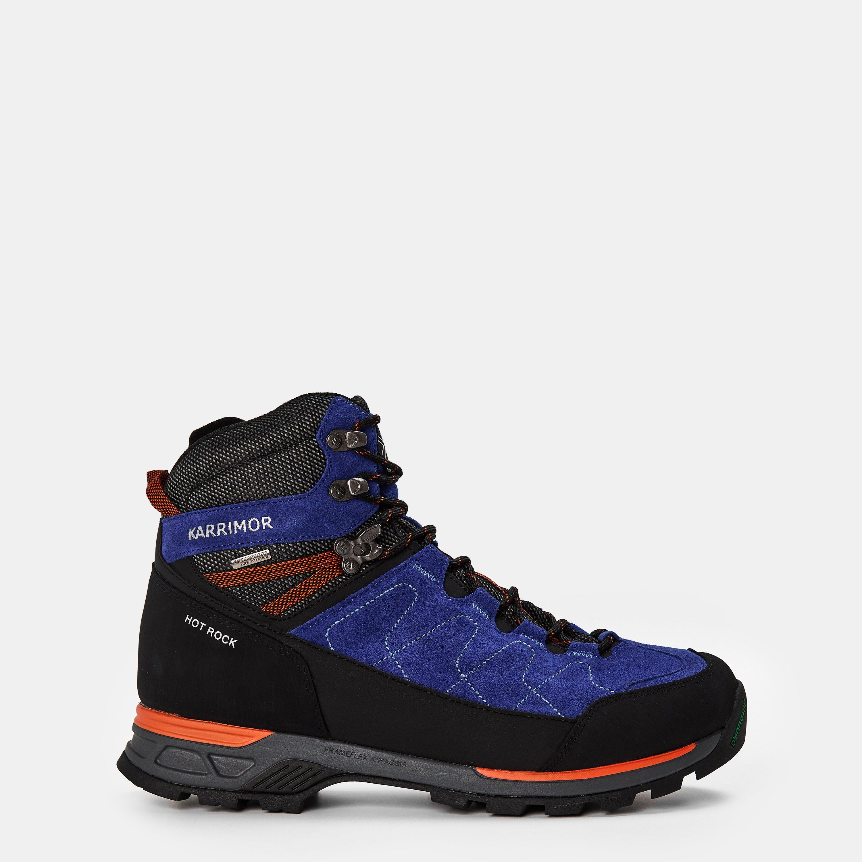 Karrimor Men's Hot Rock Waterproof Walking Boots - Blue/Orange - 9.5 (44)