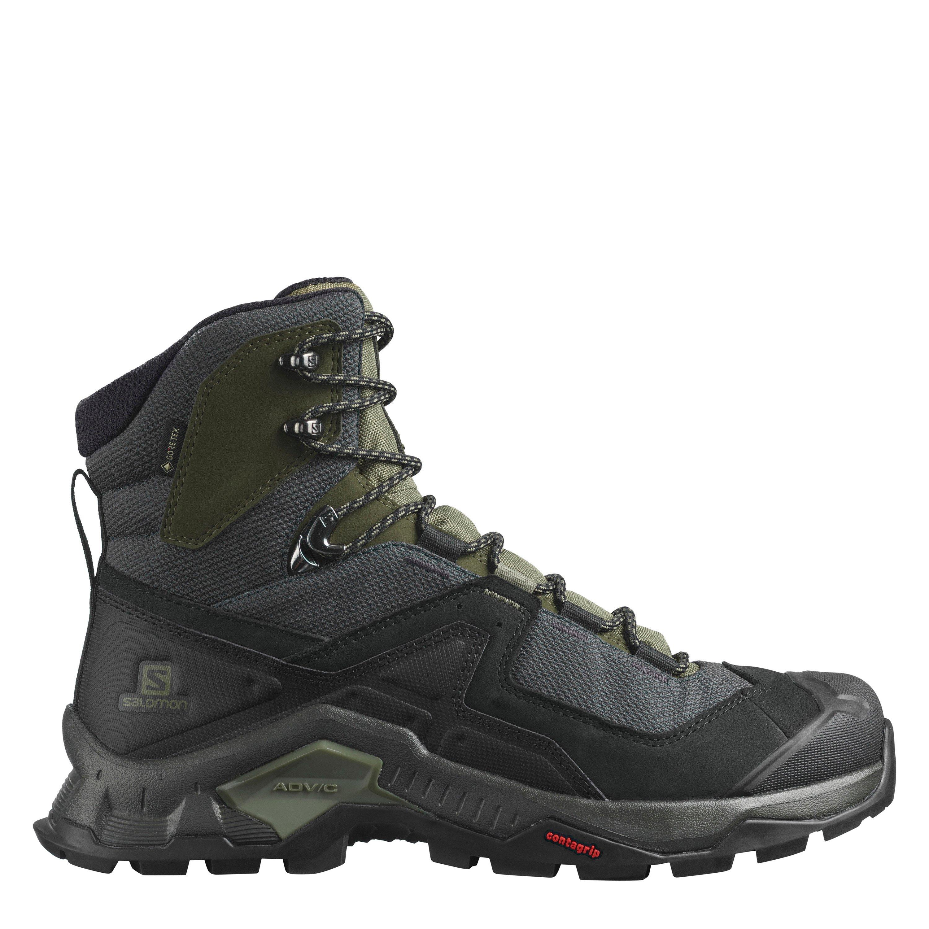 Black/Green - Salomon - Quest Element GTX Hiking Boots Mens - 1