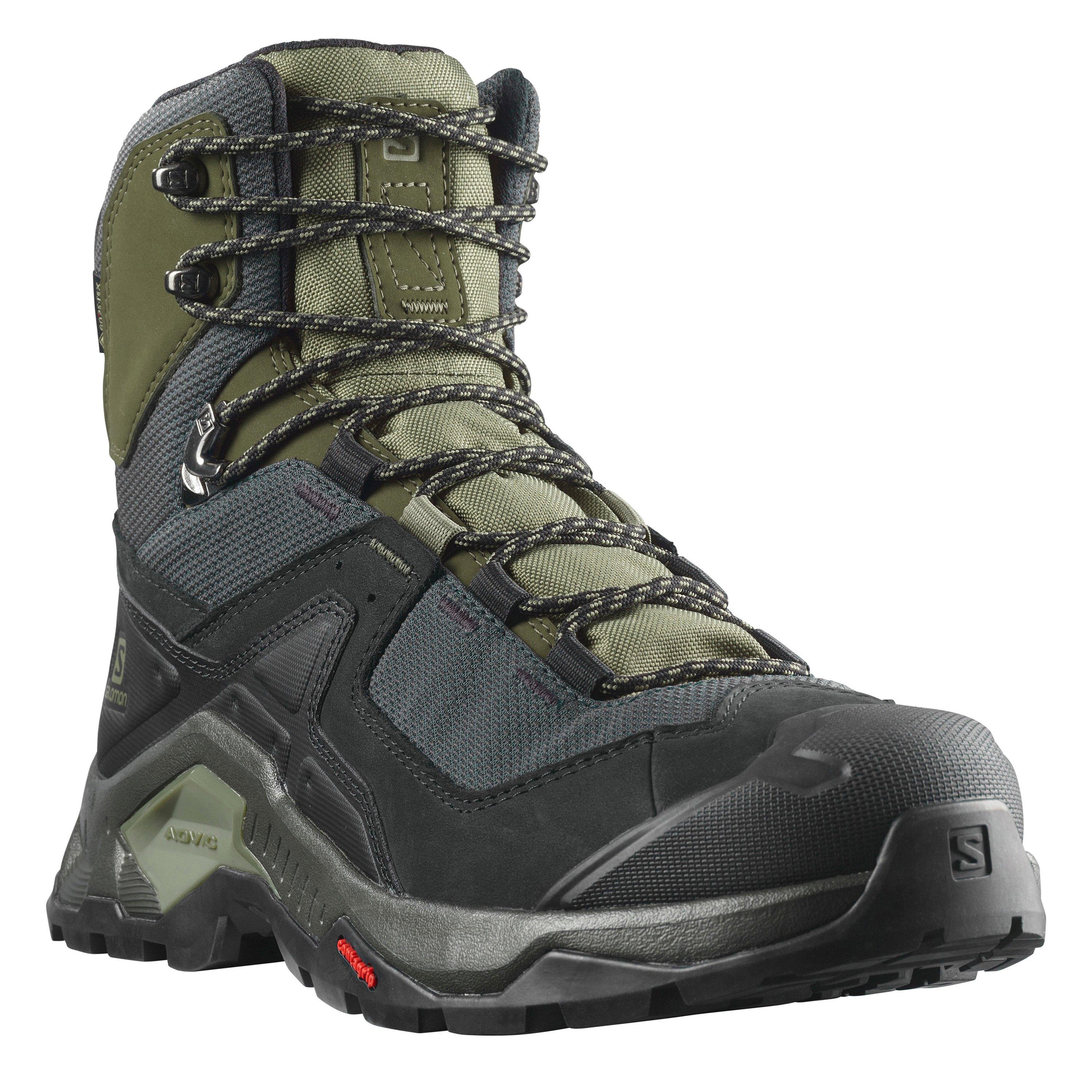 Black/Green - Salomon - Quest Element GTX Hiking Boots Mens - 3