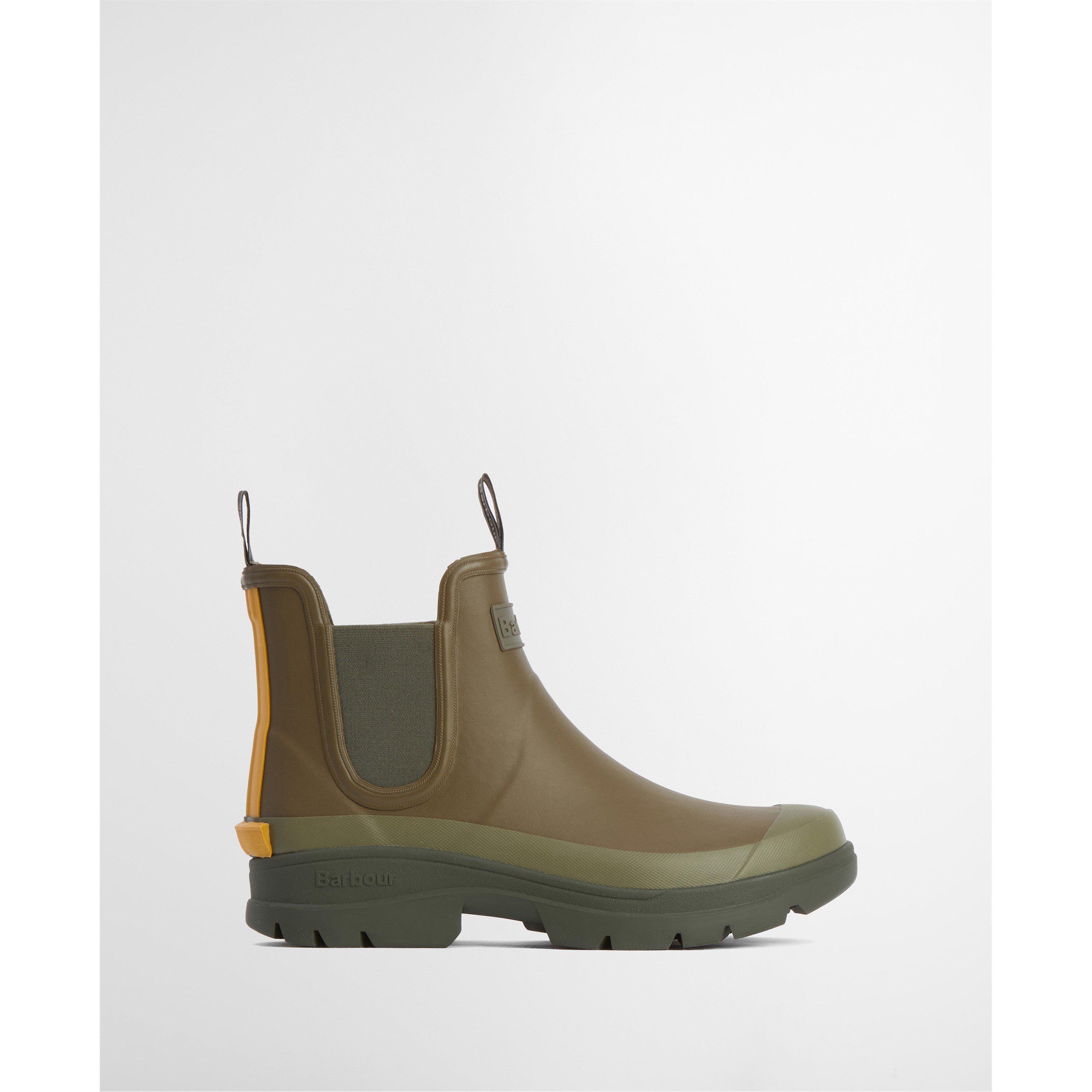Barbour Mens Chelsea Wellington Boots - OL71 Olive - Size 9 (43)