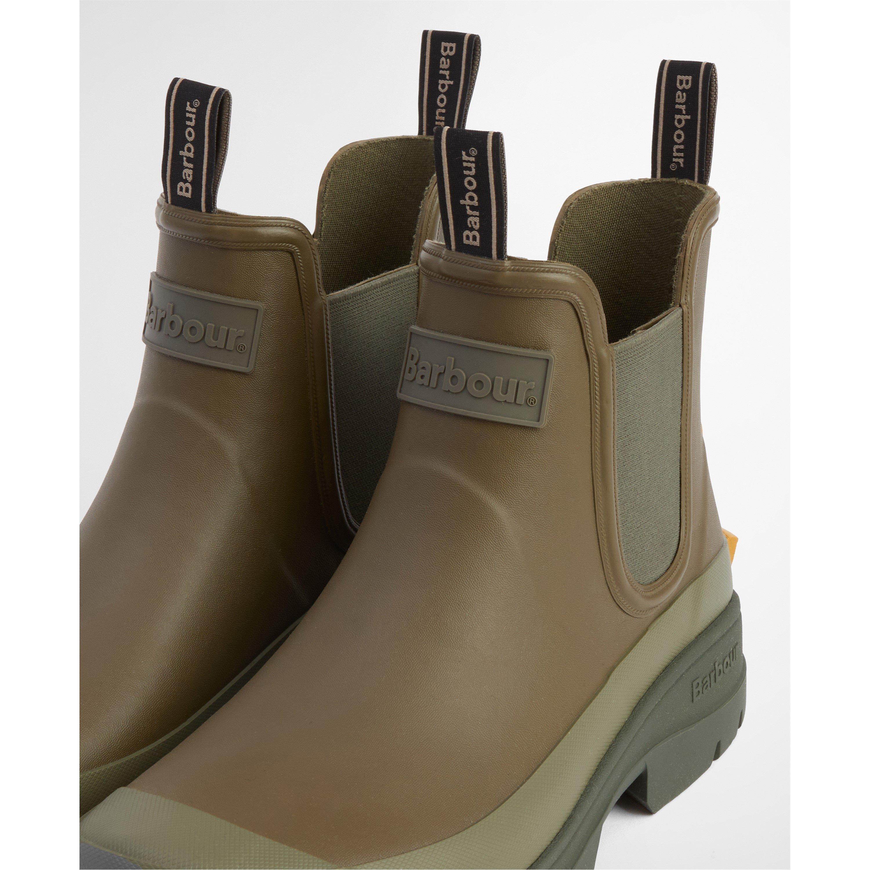 OL71 Olive - Barbour - Mens Chelsea Wellington Boots - 8