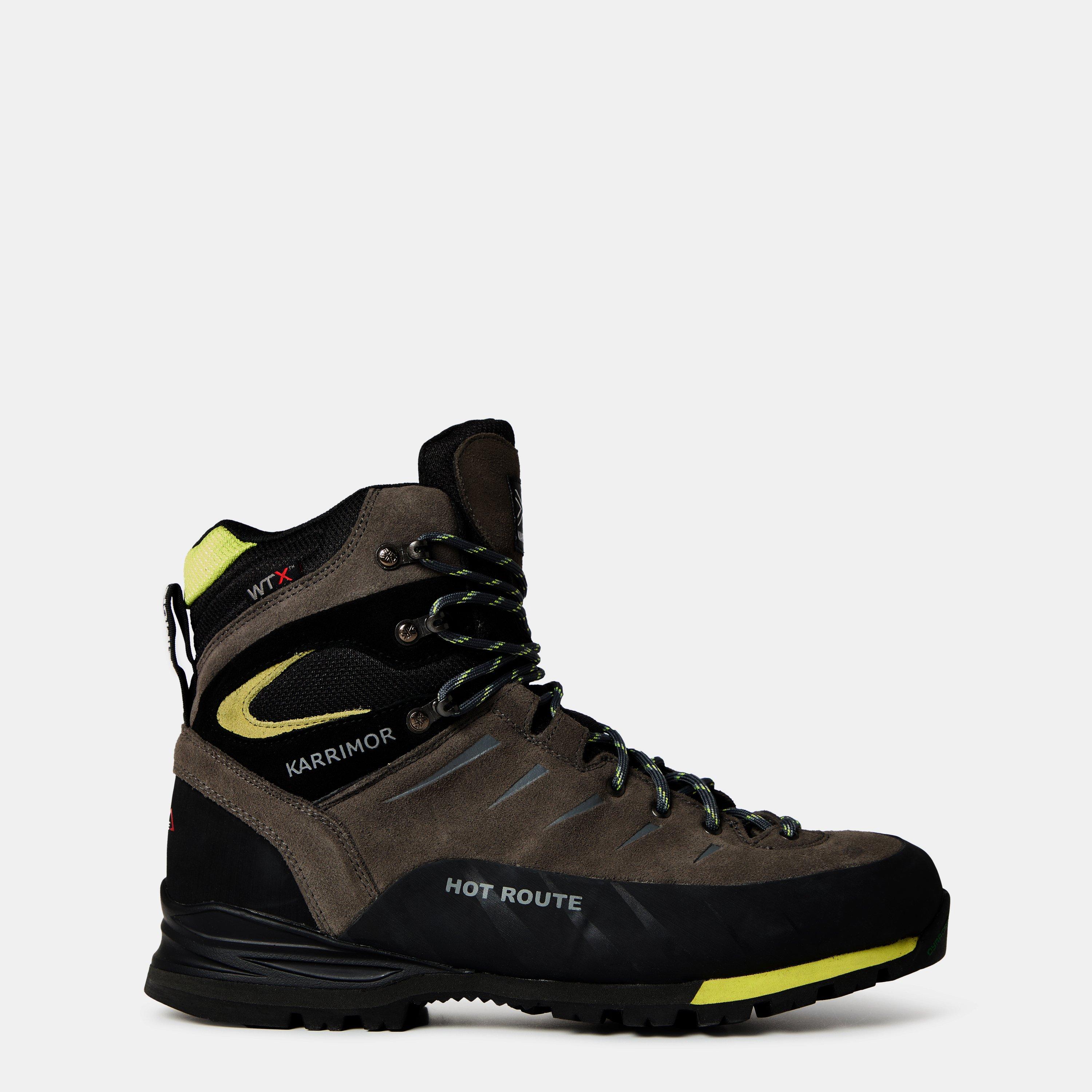 Charcoal/Lime - Karrimor - Hot Route Waterproof Walking Boots Mens - 1