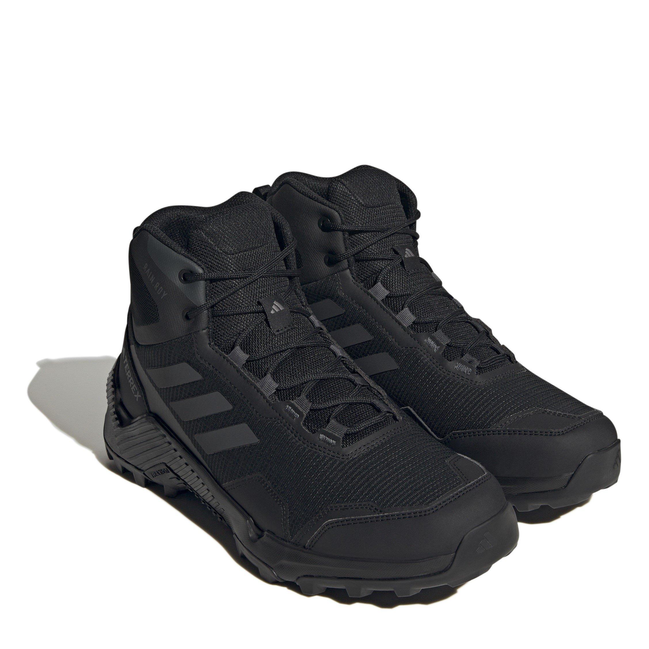 Black/Carbon - adidas - Eastrail 2.0 Mid RAIN.RDY Hiking Shoes Mens - 3