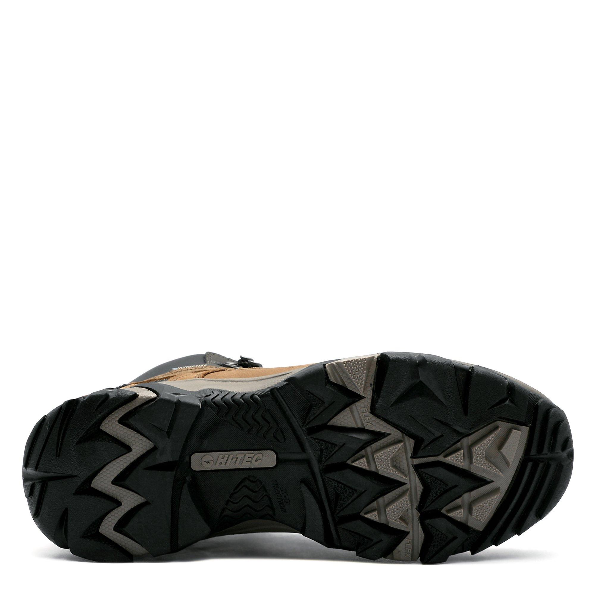 Tobcc/Blk/Snow - Hi Tec - Ravus Quest Lux Mens Mid WP Walking Boots - 4