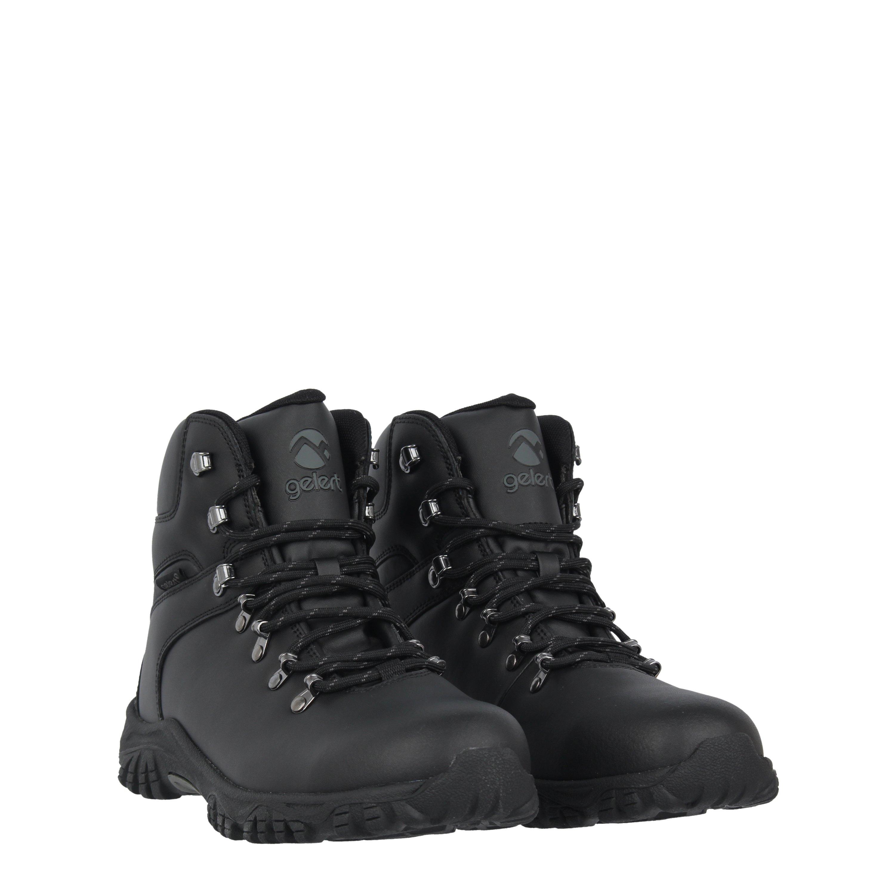Black - Gelert - Leather Waterproof Walking Boots Mens - 3