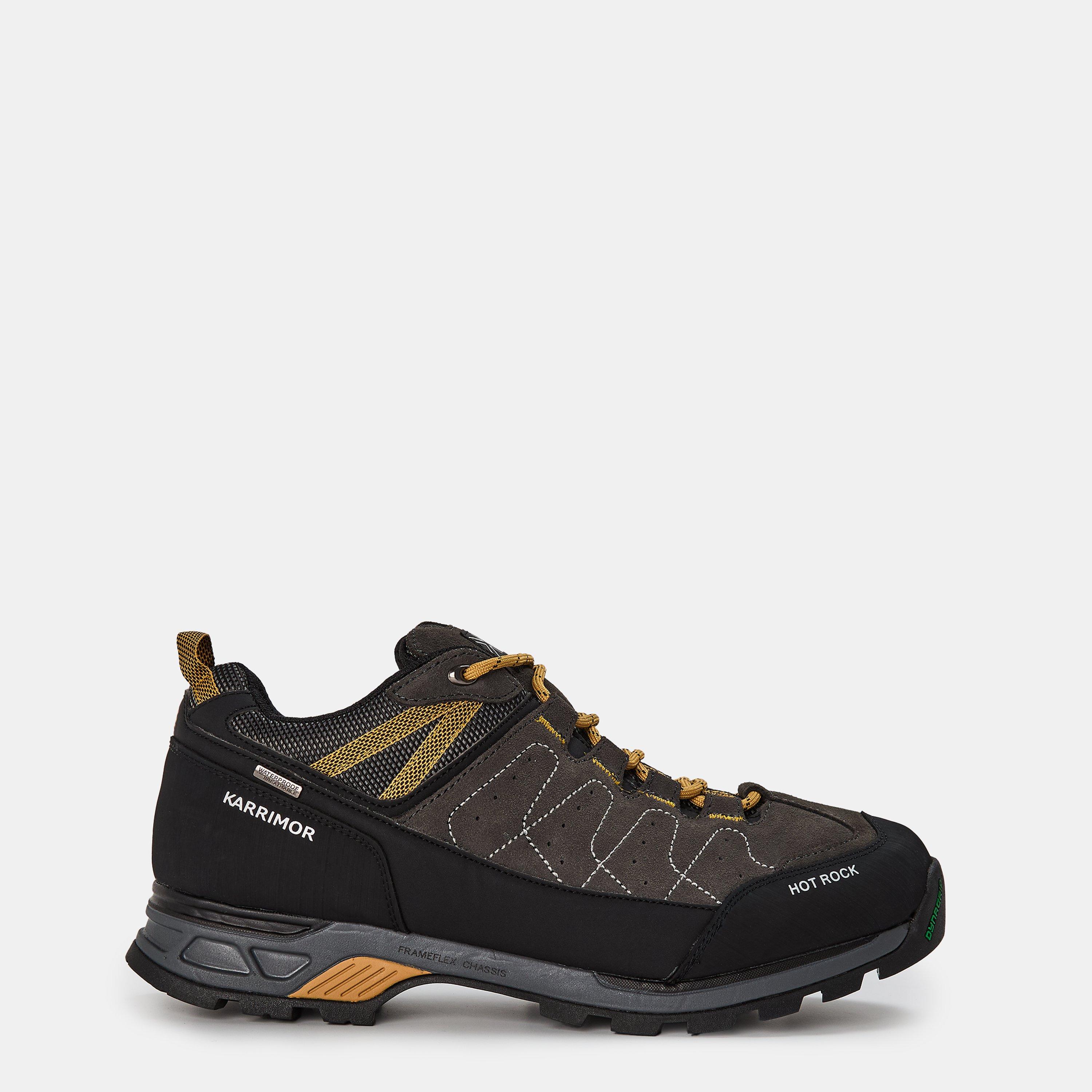 Charcoal/Yellow - Karrimor - Hot Rock Waterproof Walking Shoes Mens - 1