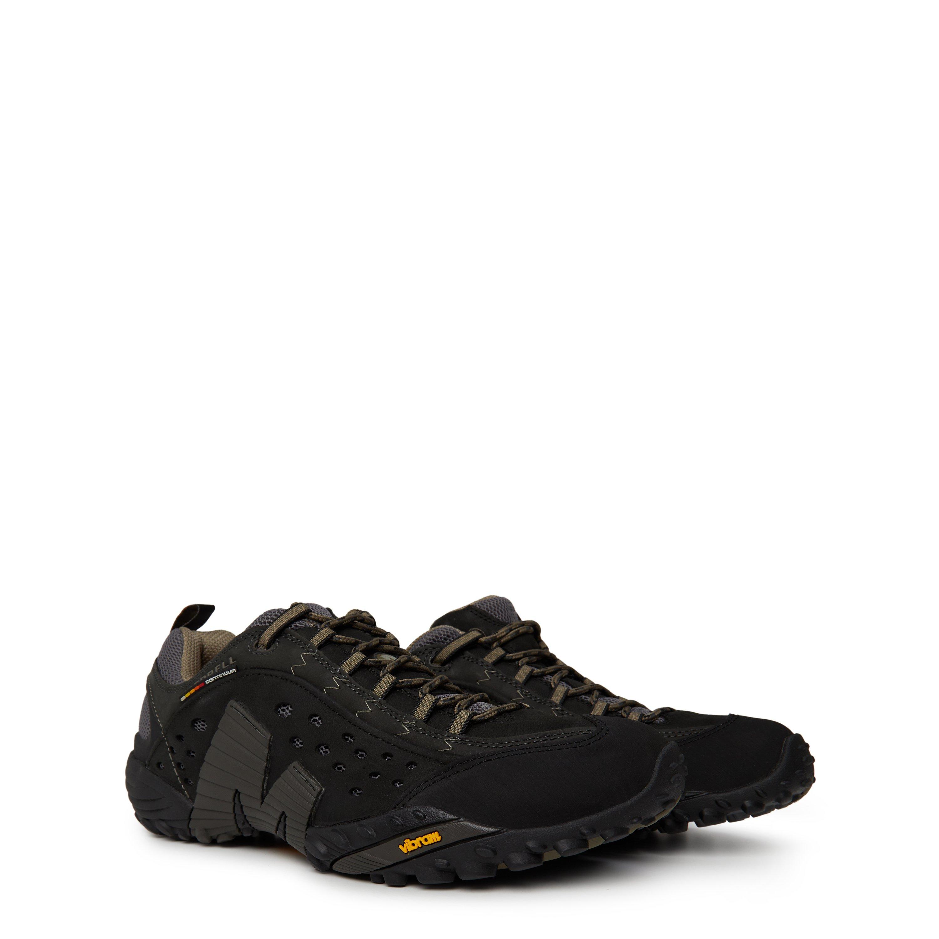 Smooth Black - Merrell - Intercept Leather Walking Shoes Mens - 3
