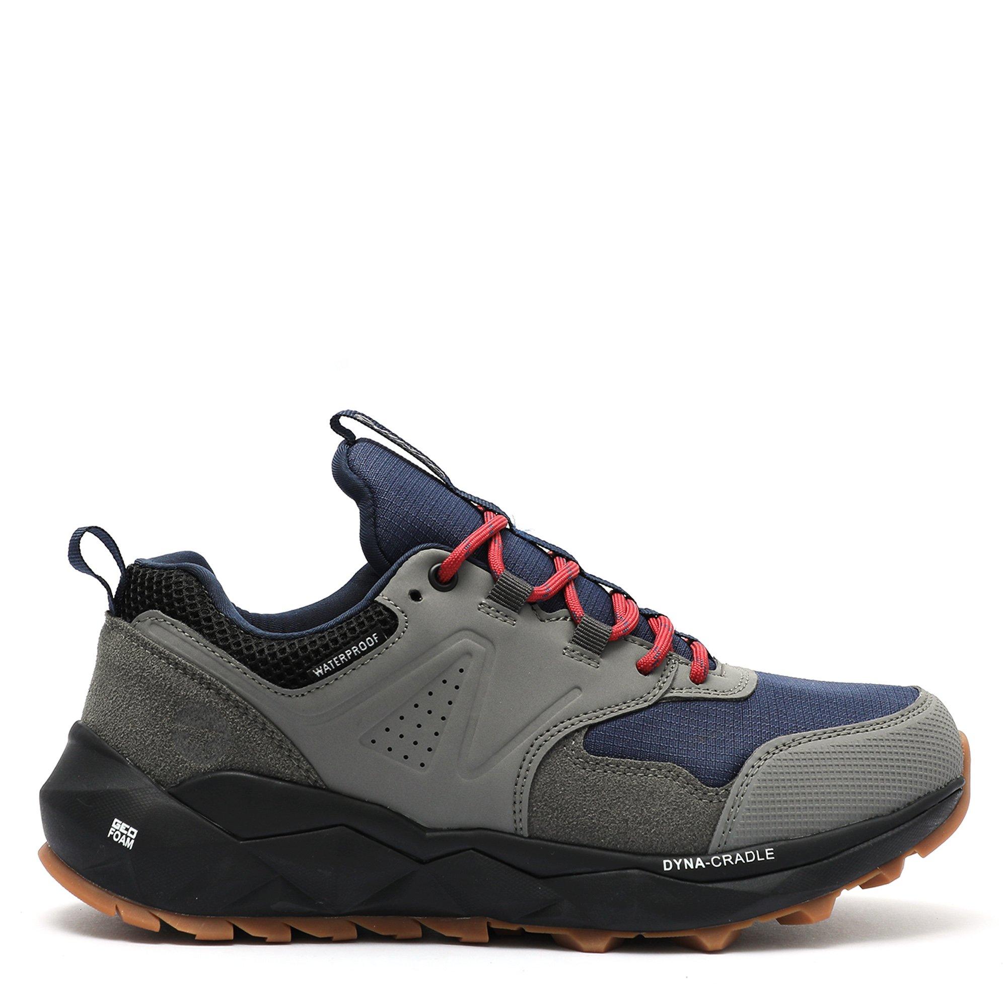 Steel/Blk/Navy - Hi Tec - Geo Fox Waterproof Hiking Shoes Mens - 1