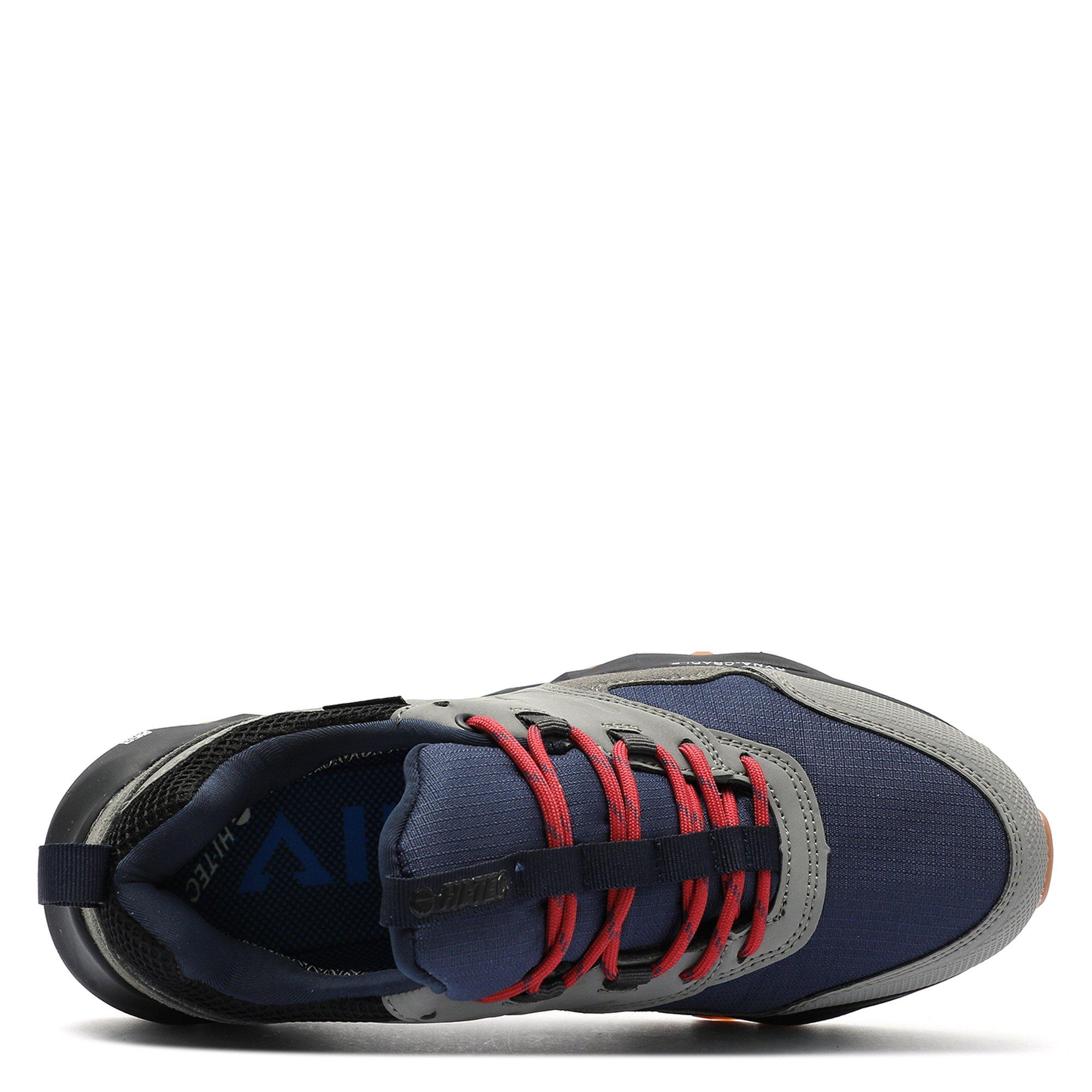 Steel/Blk/Navy - Hi Tec - Geo Fox Waterproof Hiking Shoes Mens - 3