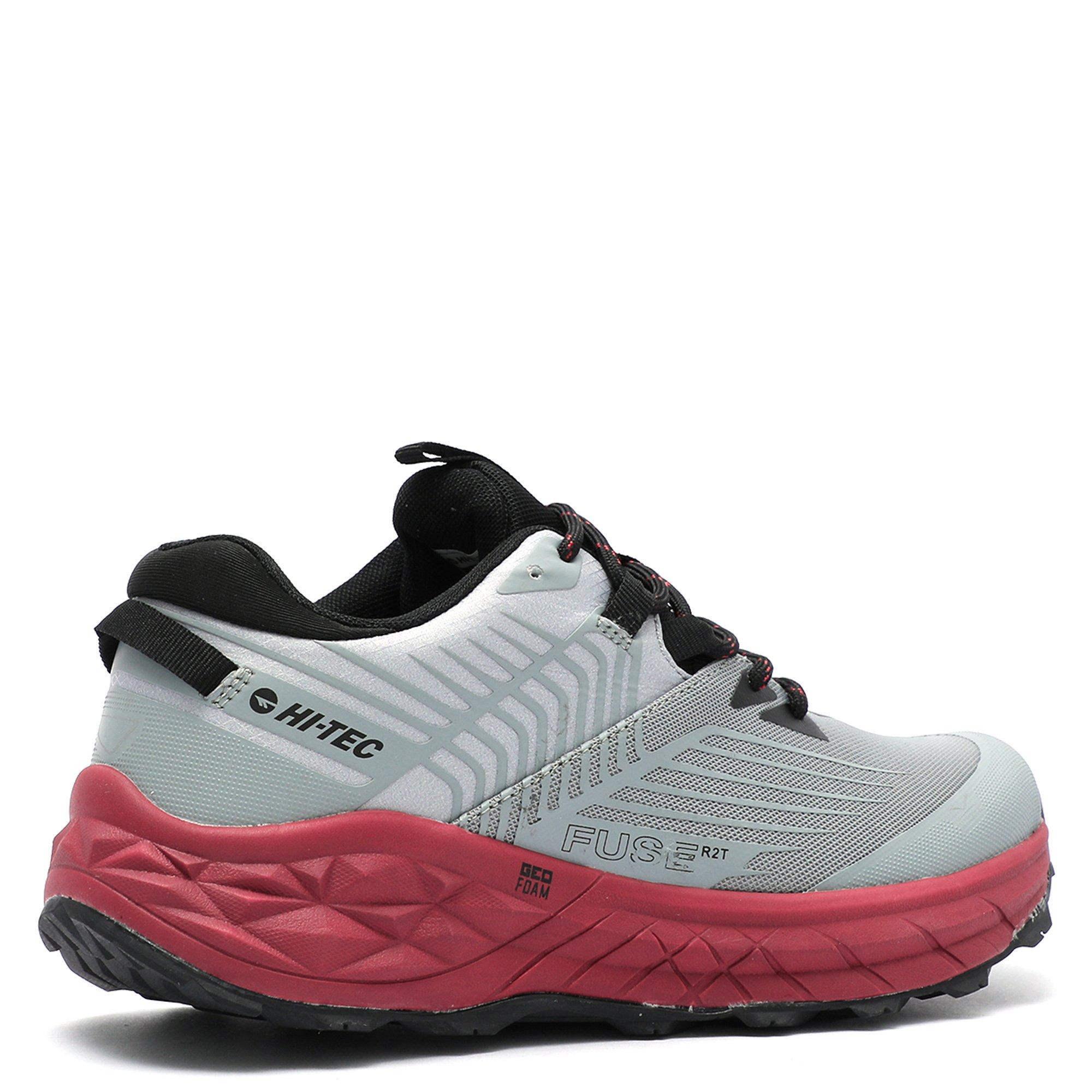 CGry/Blk/BrkRed - Hi Tec - Geo Fuse Mens Hiking Shoes - 6