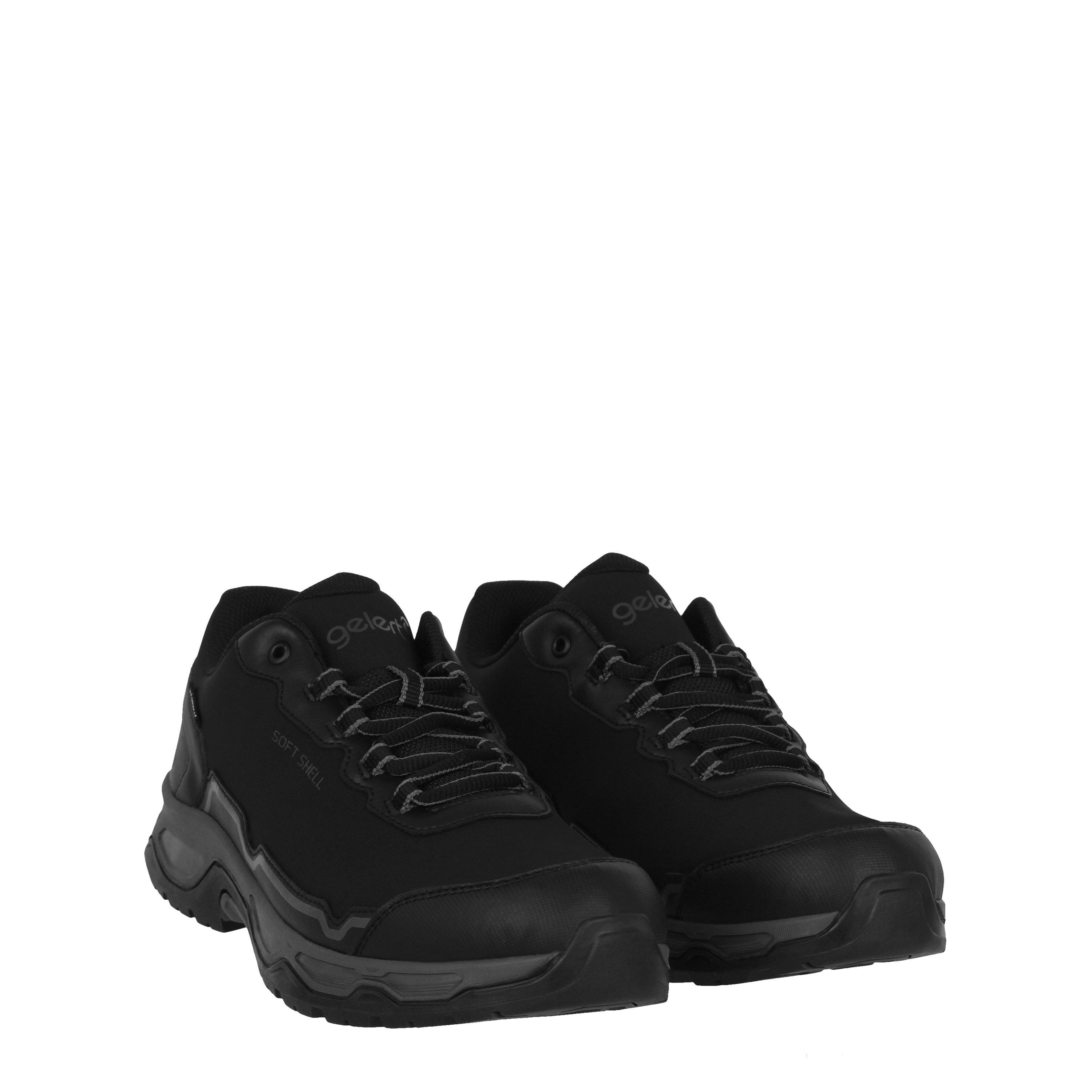 Black - Gelert - Softshell Waterproof Walking Shoes Mens - 4