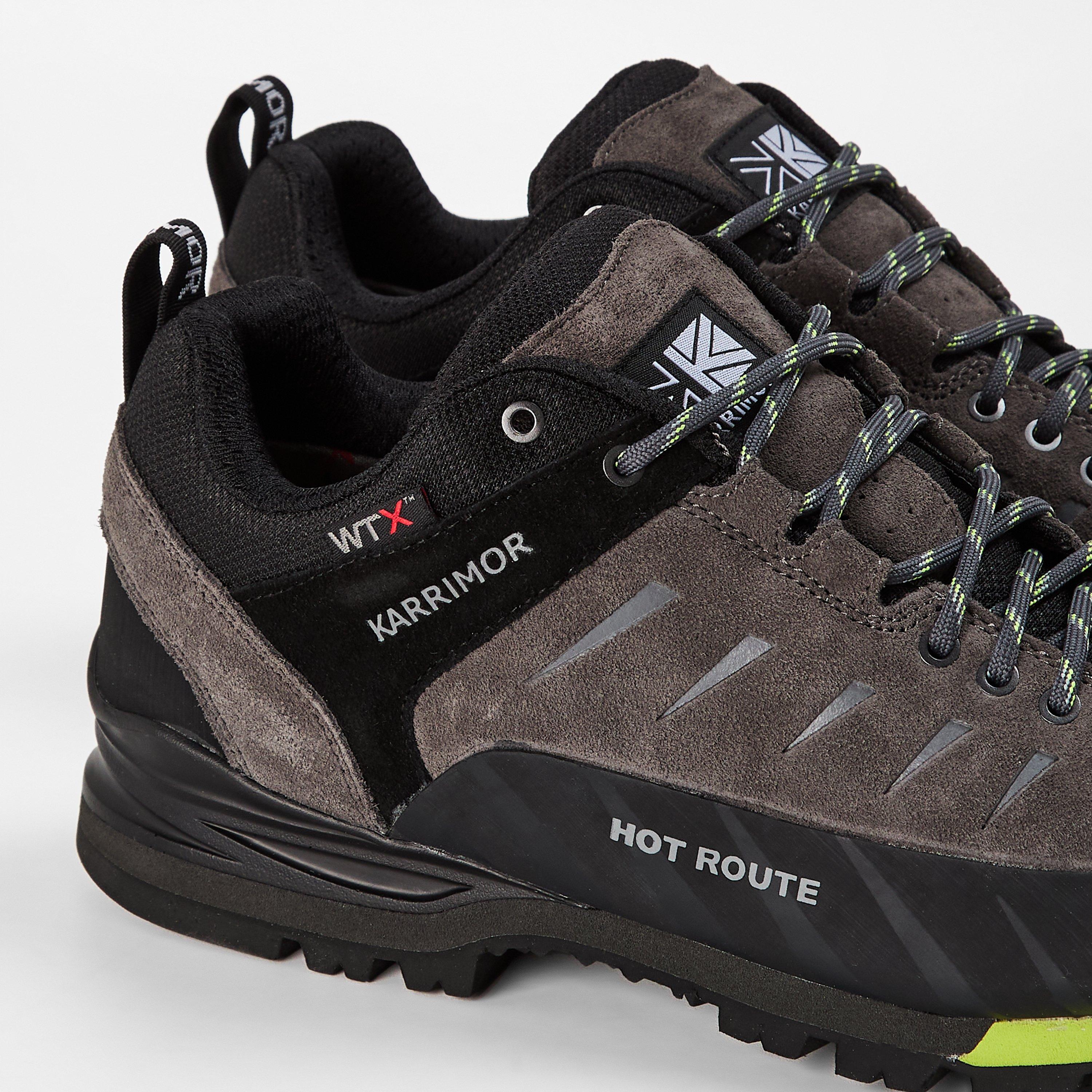 Charcoal/Lime - Karrimor - Hot Route Waterproof Walking Shoes Mens - 5