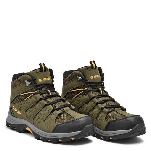 DkKhki/Kahai/Bk - Hi Tec - Picchu Mid Mens Walking Boots - 5