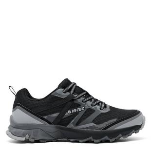 Black/Grey - Hi Tec - Hallet Peak Mens Walking Shoes - 1