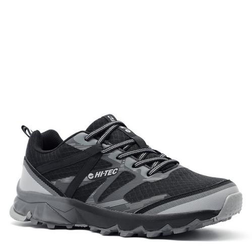 Black/Grey - Hi Tec - Hallet Peak Mens Walking Shoes - 5