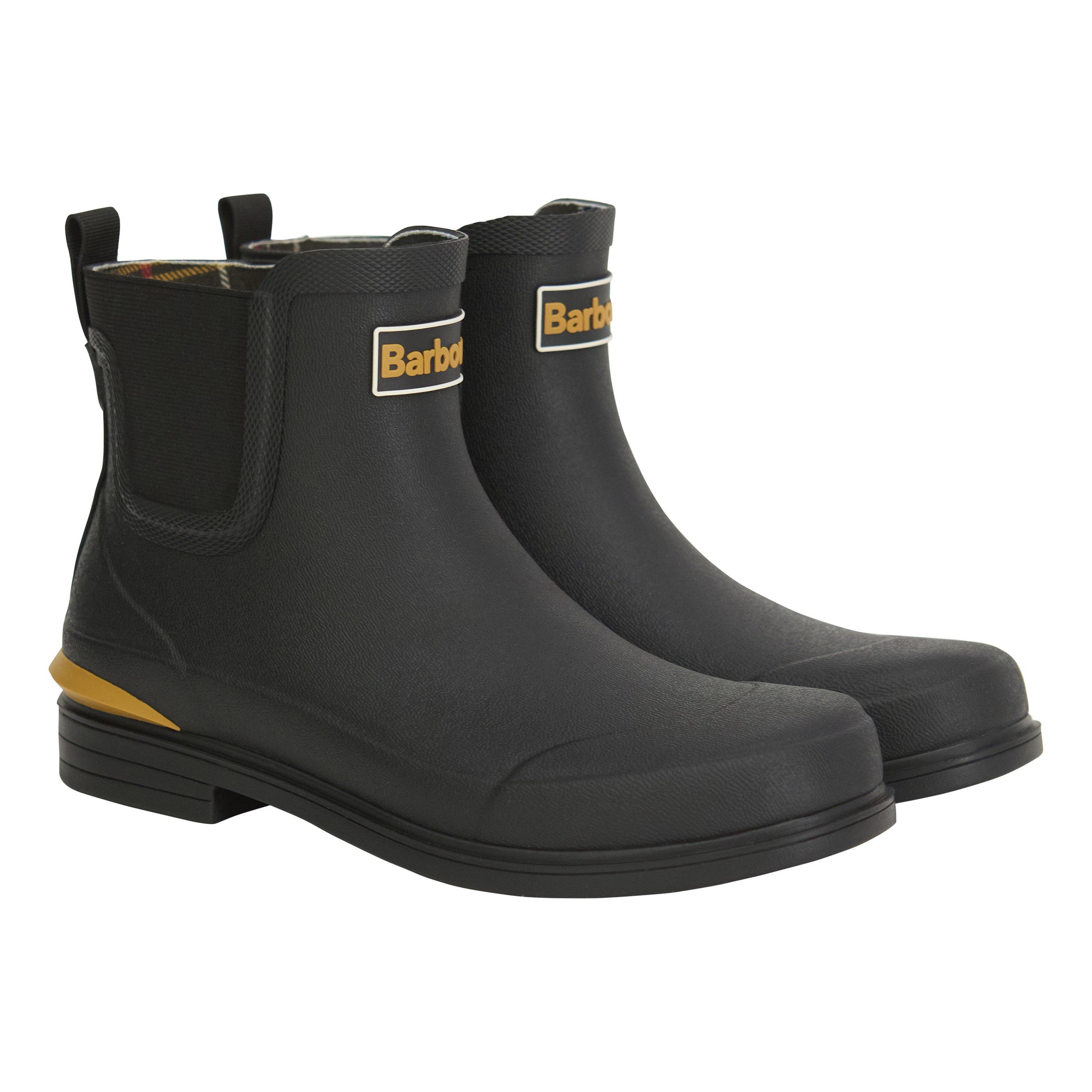 Black - Barbour - Womens Abbeyfield Packable Ankle Wellingtons - 8
