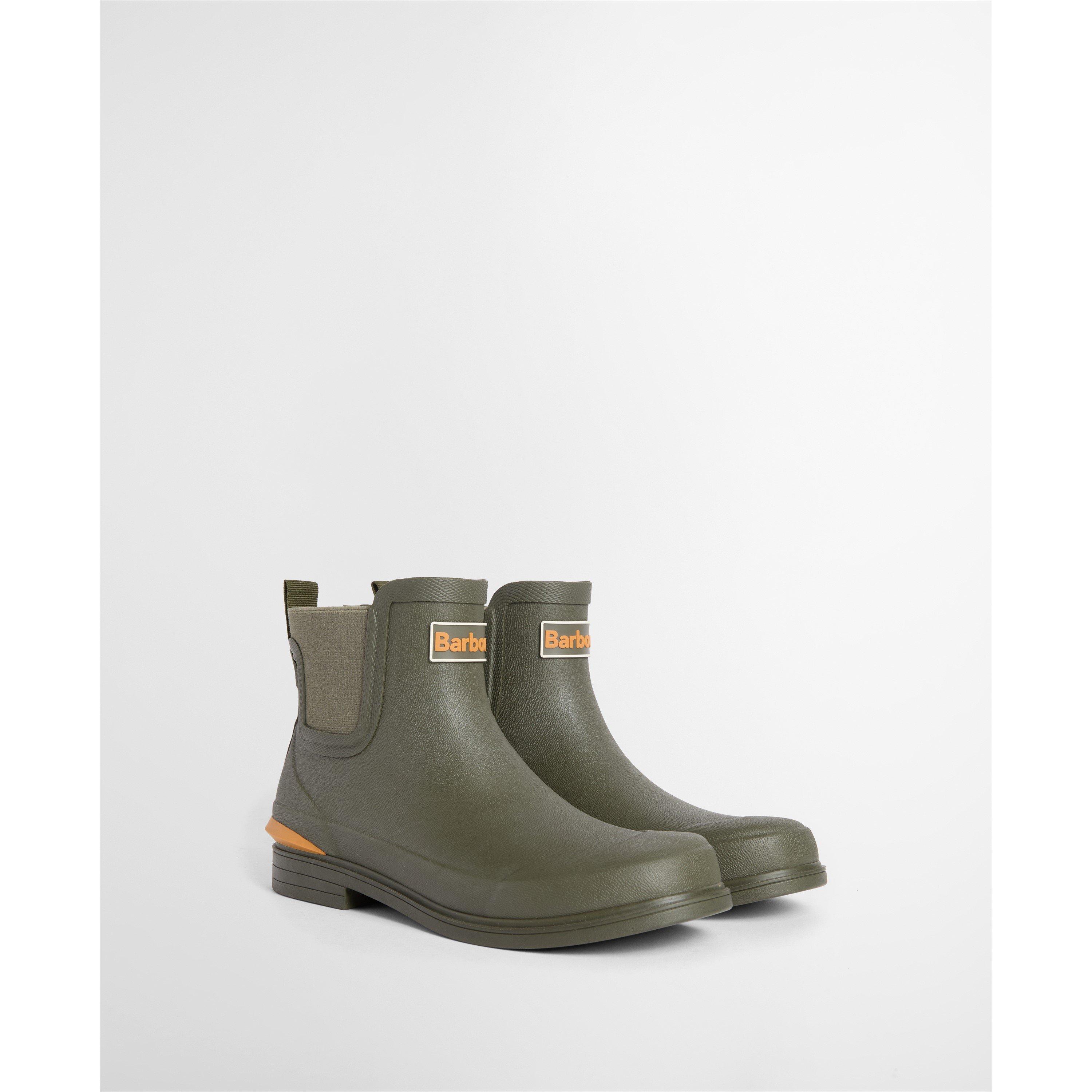 Dark Olive - Barbour - Womens Abbeyfield Packable Ankle Wellingtons - 2