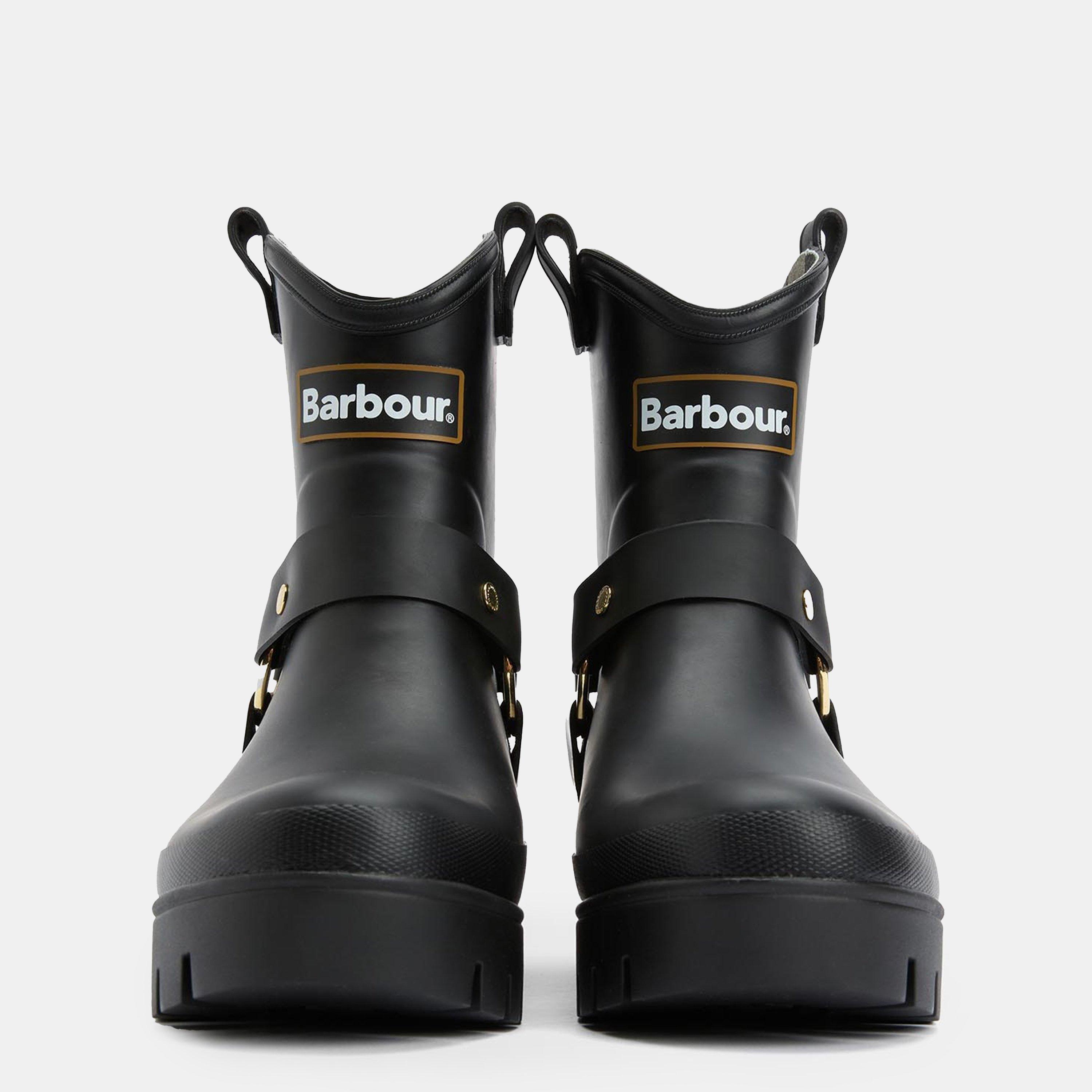 Black - Barbour - Elley Harness Wellington Boots - 3