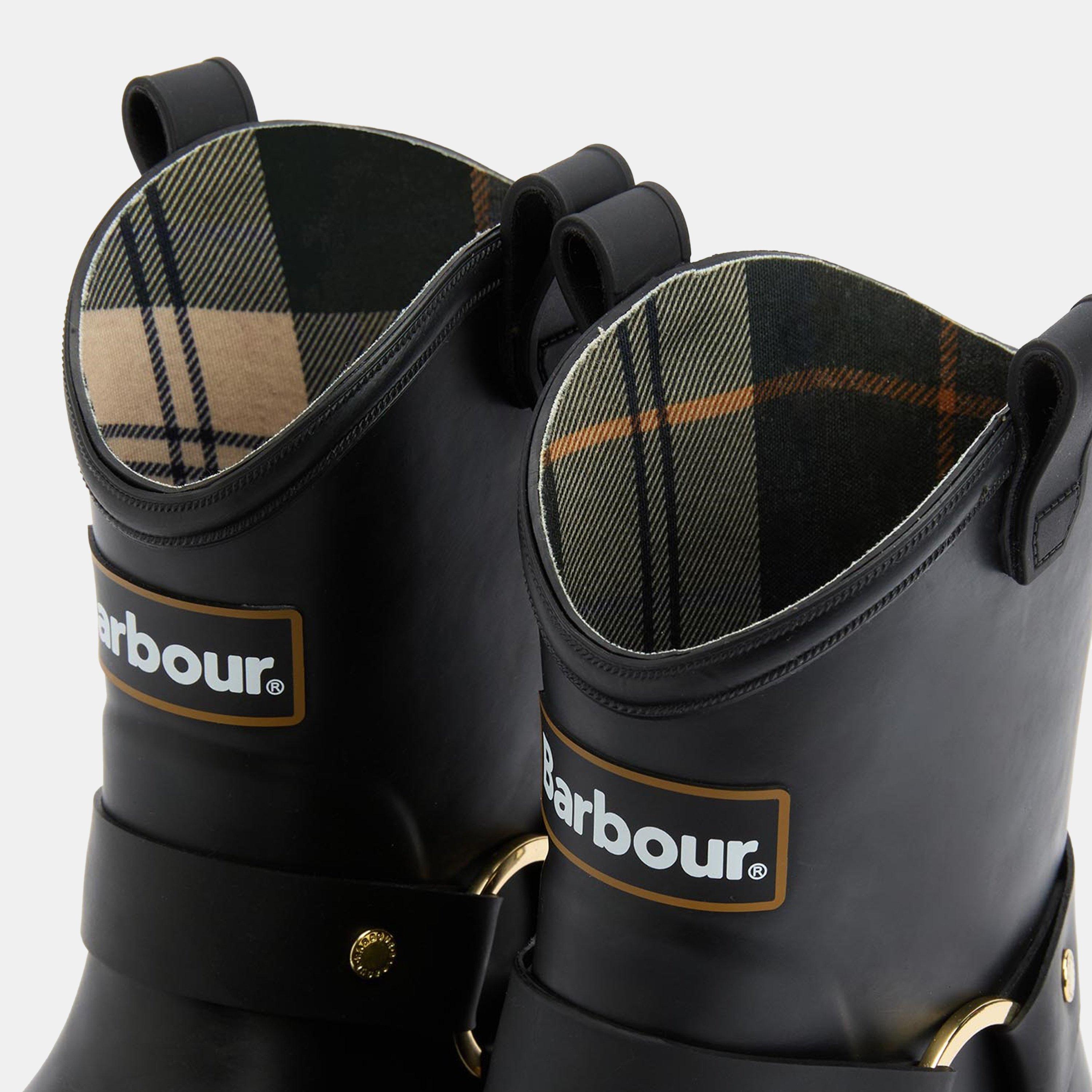 Black - Barbour - Elley Harness Wellington Boots - 6
