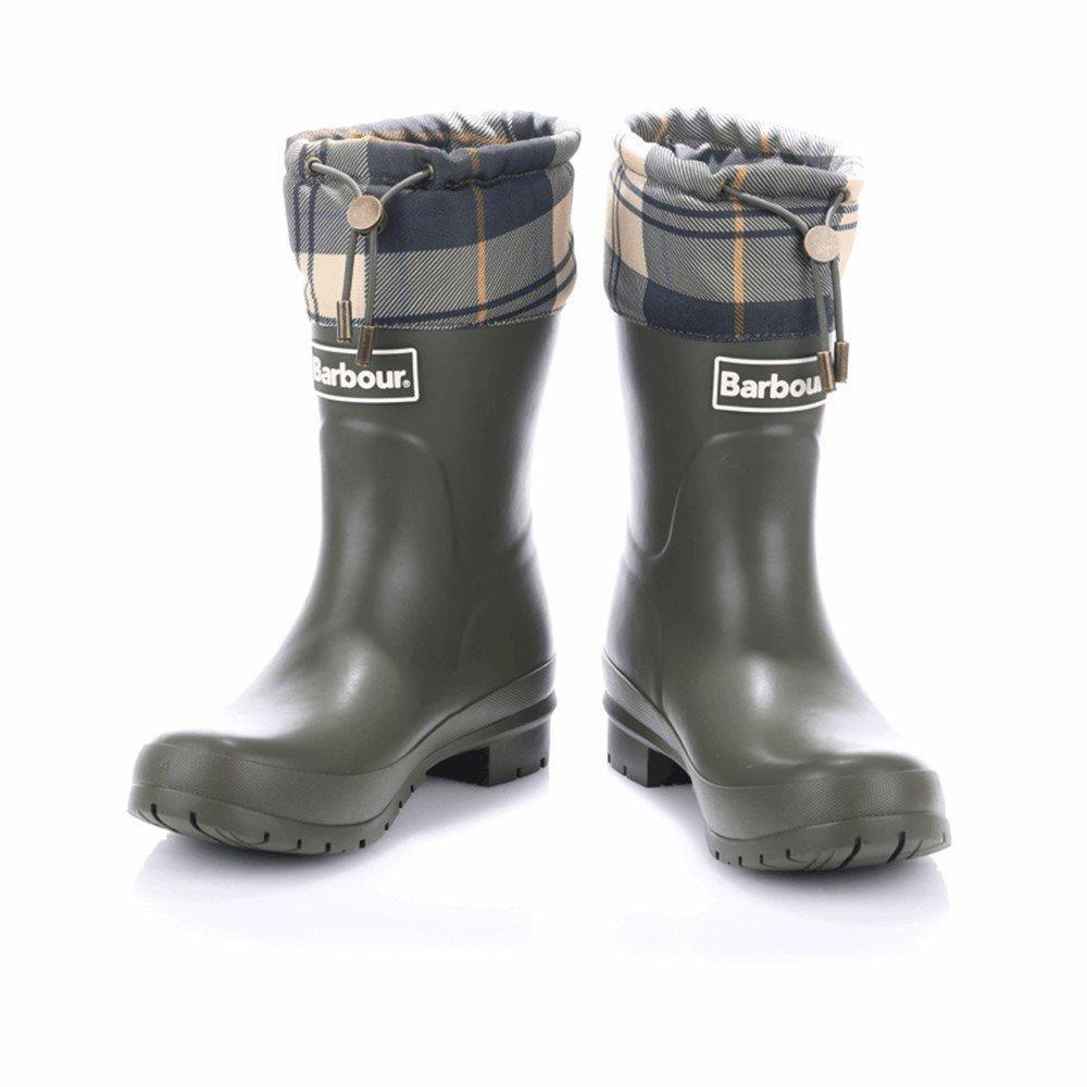Olive/An Tartan - Barbour - Women's Mowbray Mid Mid-Height Waterproof Wellies - 2