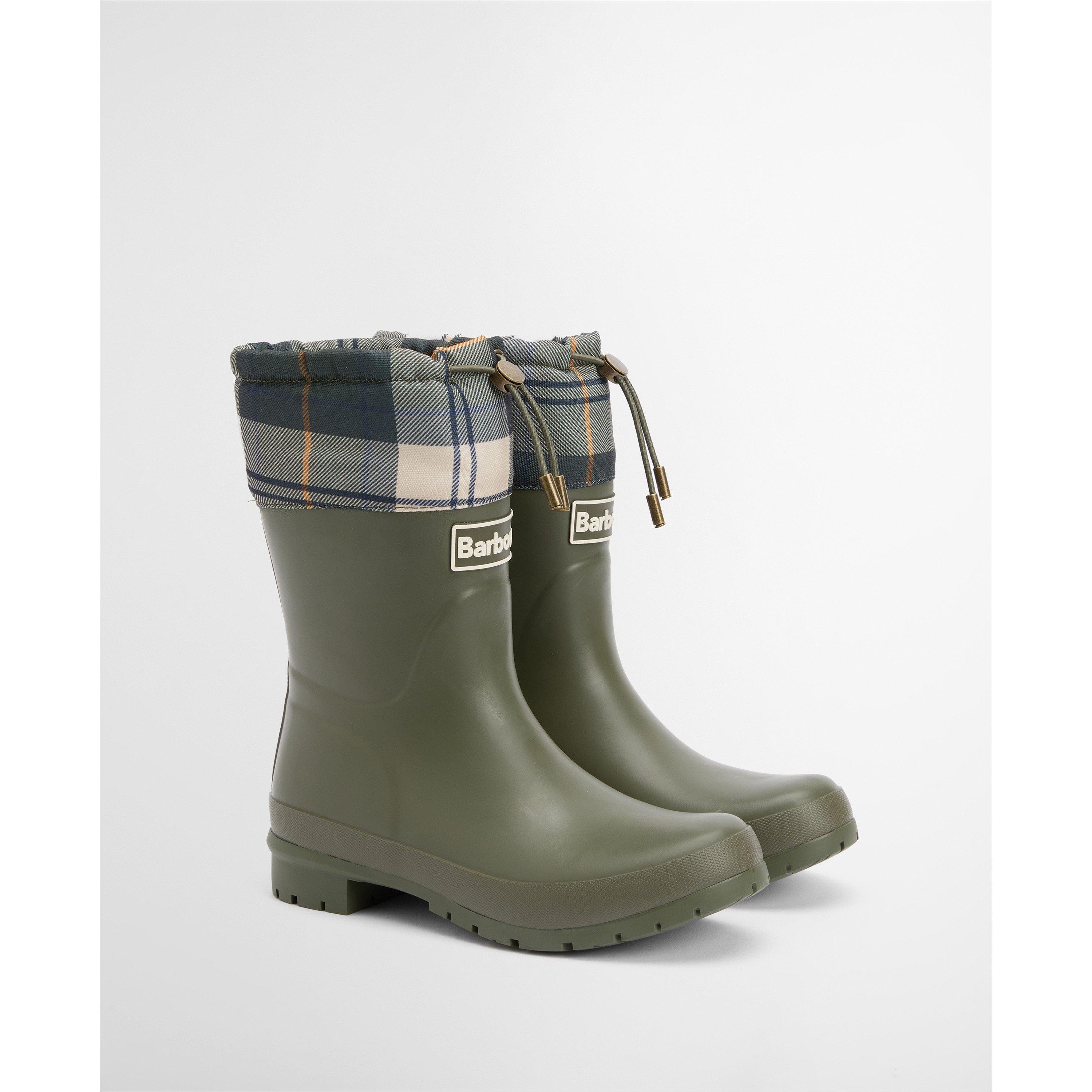Olive/An Tartan - Barbour - Women's Mowbray Mid Mid-Height Waterproof Wellies - 3
