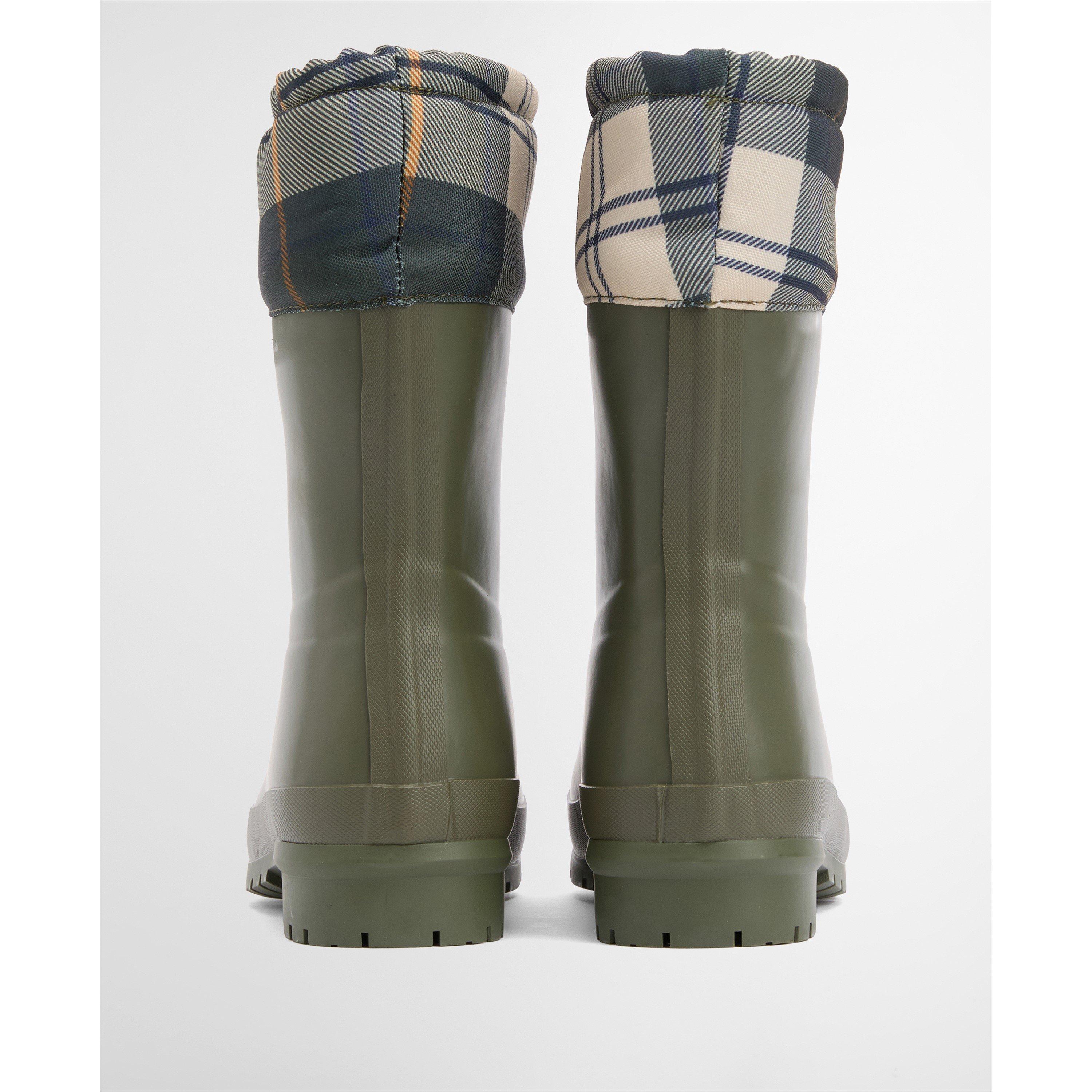Olive/An Tartan - Barbour - Women's Mowbray Mid Mid-Height Waterproof Wellies - 4