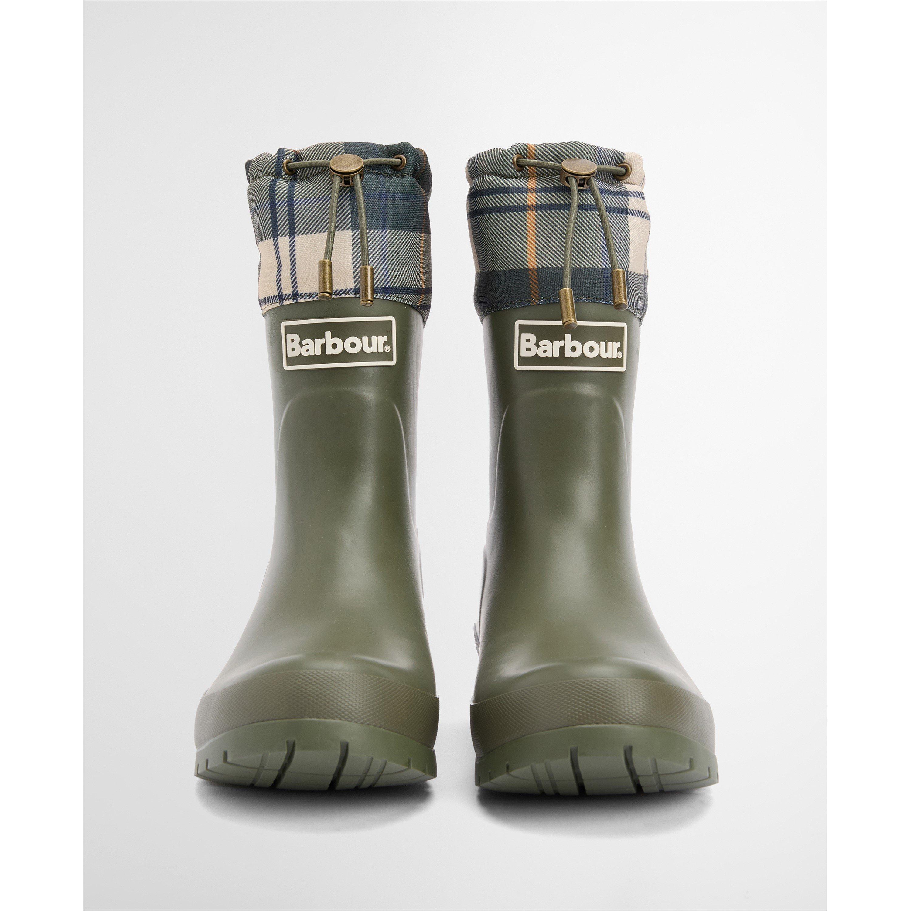 Olive/An Tartan - Barbour - Women's Mowbray Mid Mid-Height Waterproof Wellies - 5