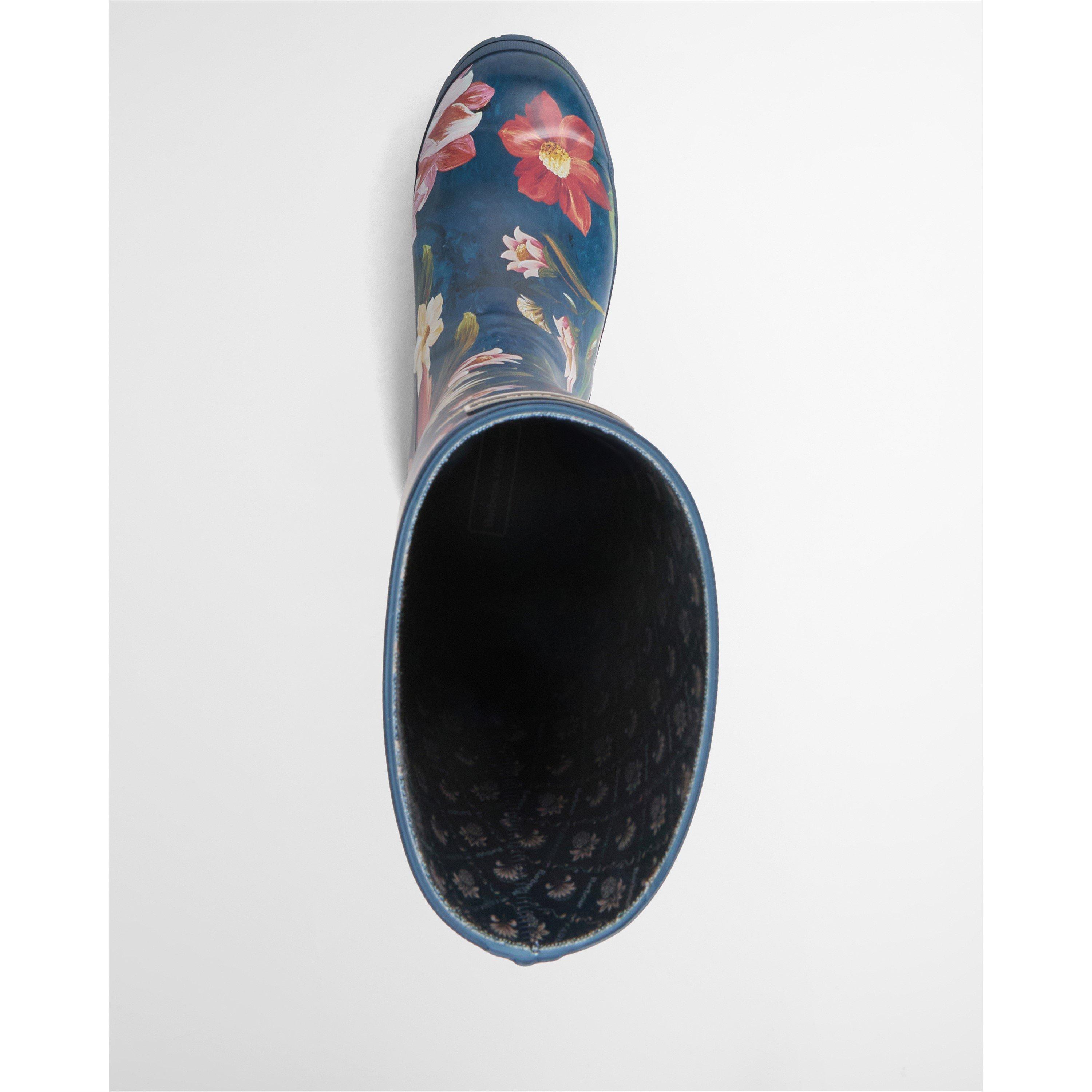 Navy Wildfl - Barbour x Farm Rio - Women's Wellington Boots - 4