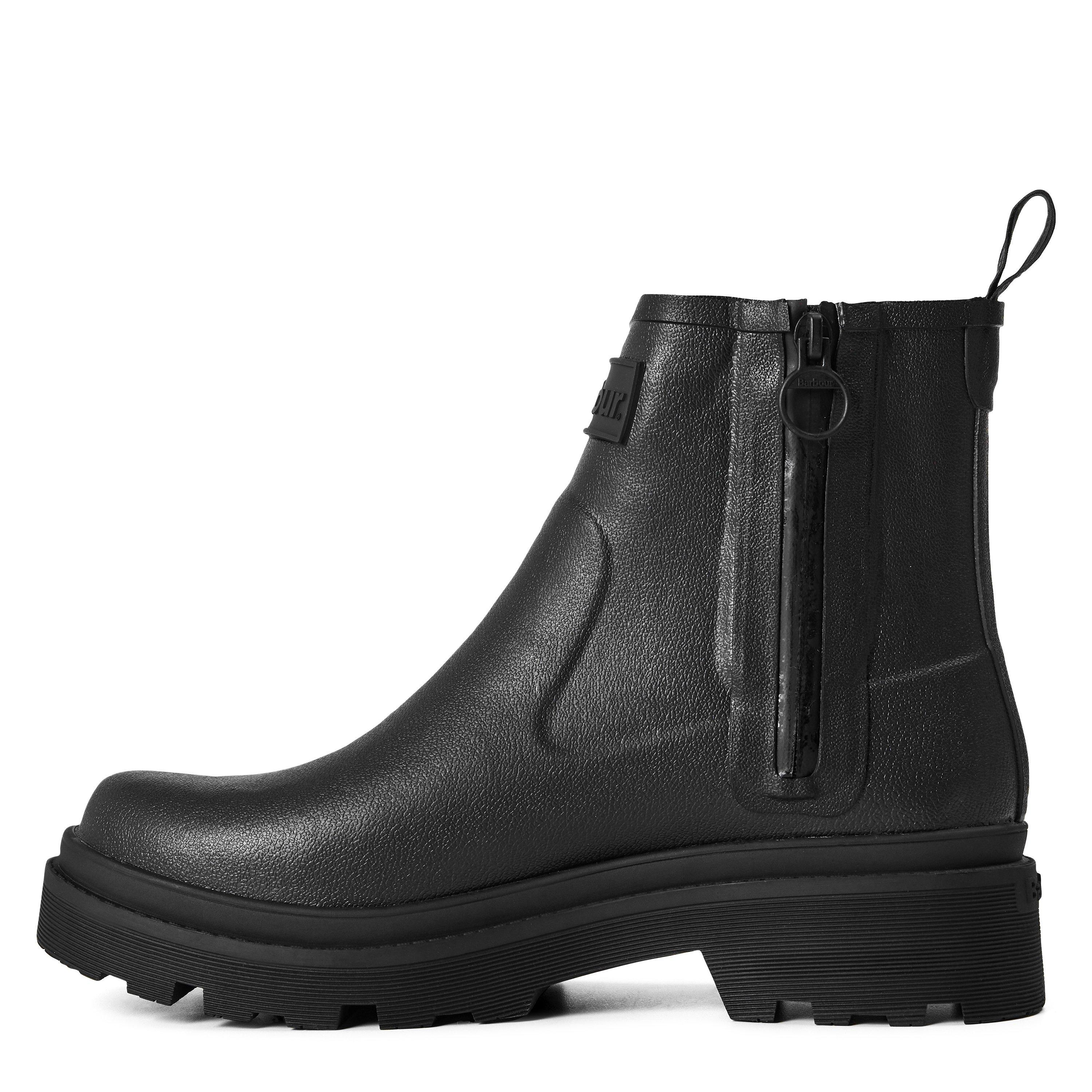 Black - Barbour - Women's Layla Ankle Rubber Water Resistant Wellington Boots - 2