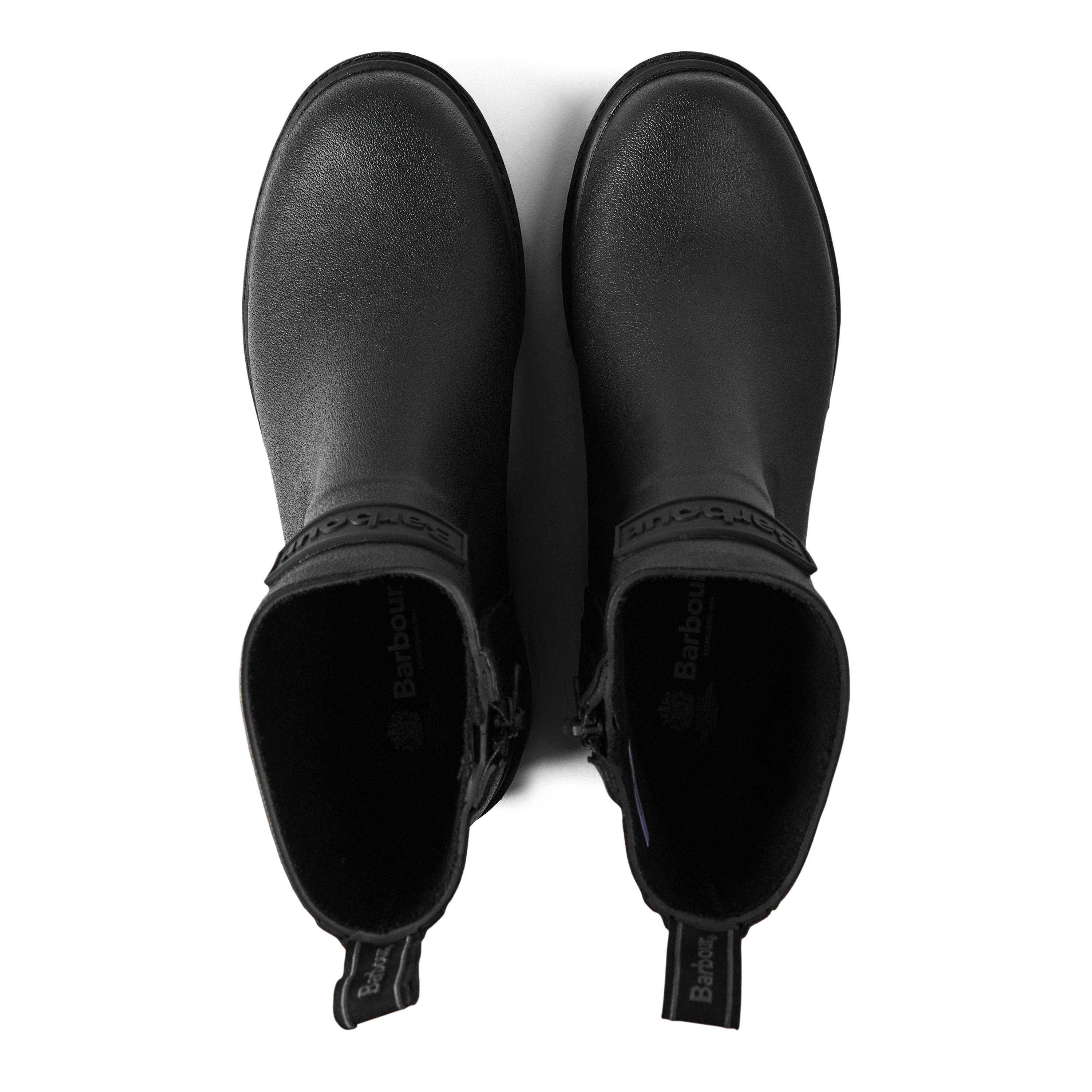 Black - Barbour - Women's Layla Ankle Rubber Water Resistant Wellington Boots - 4