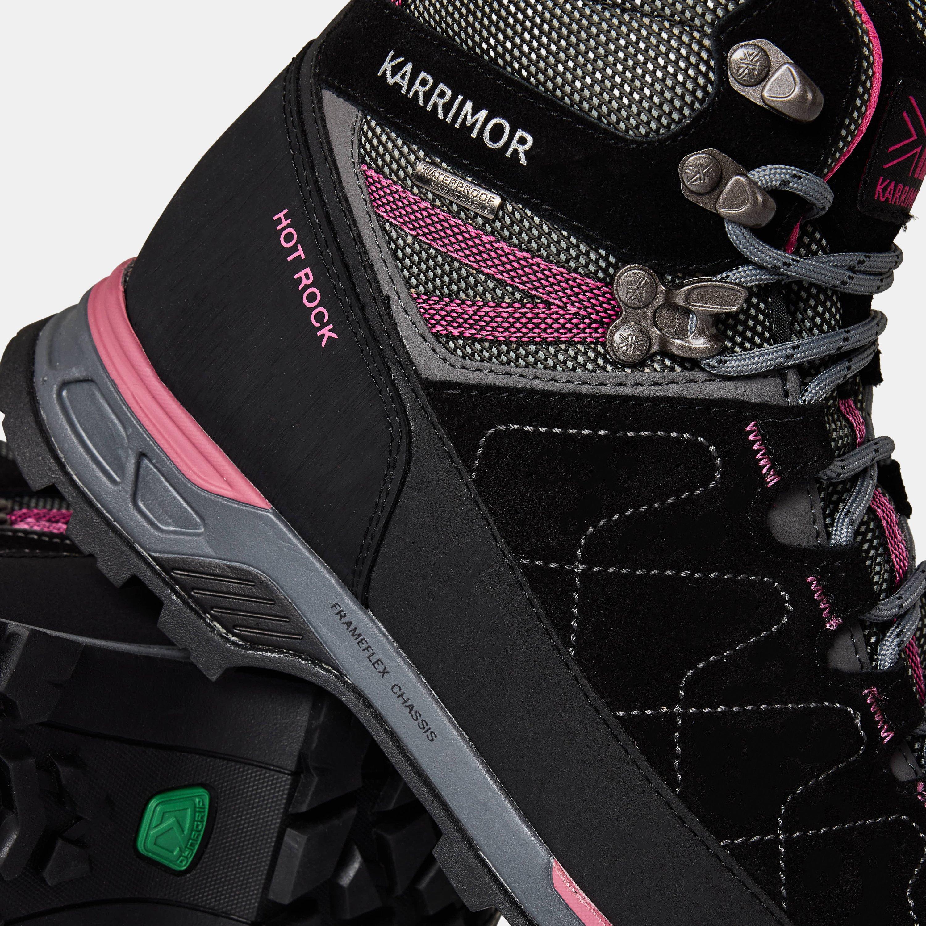 Nero/Rosa - Karrimor - Hot Rock Waterproof Walking Boots Womens - 5