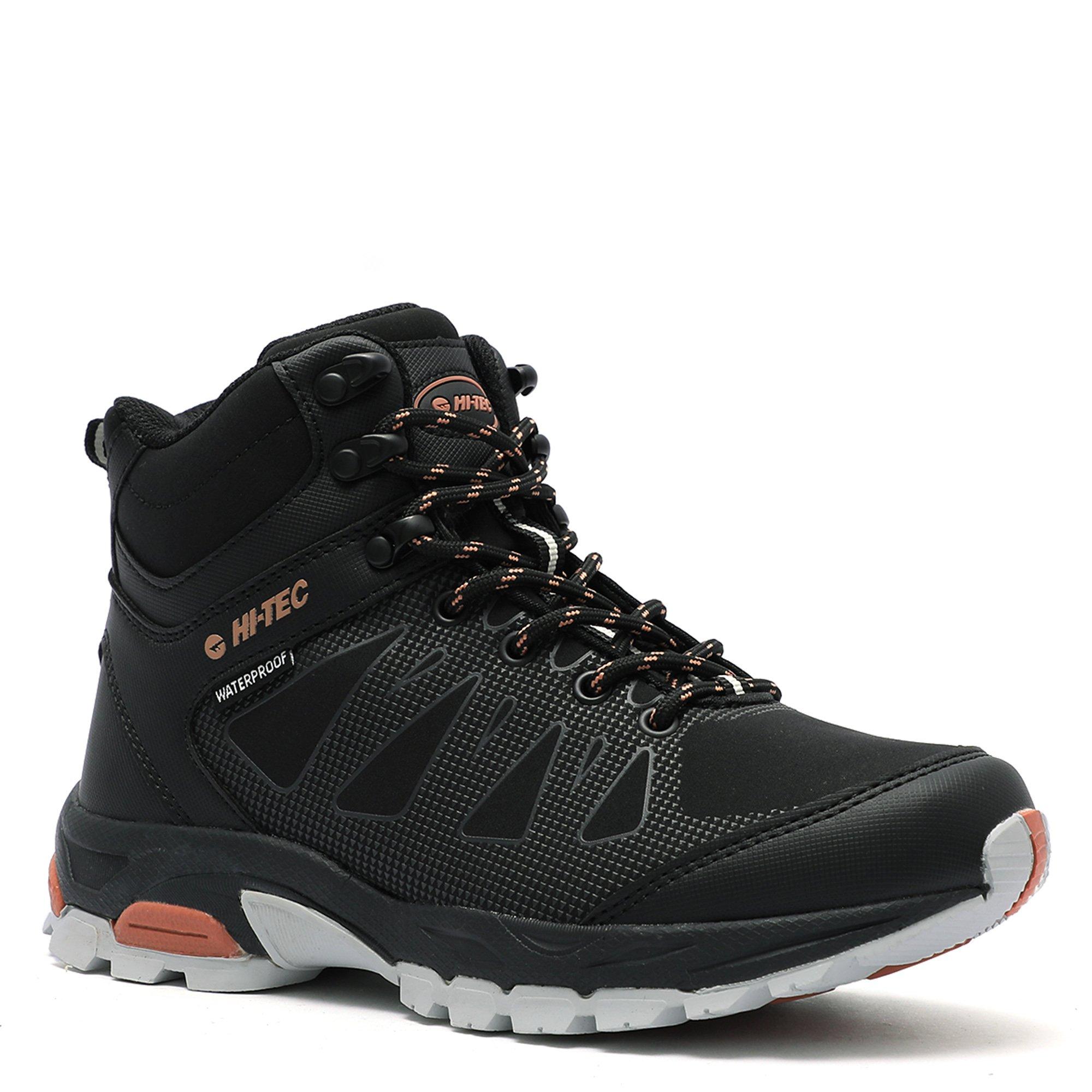 Black/Cork - Hi Tec - Raven Mid Waterproof Walking Boots Womens - 5