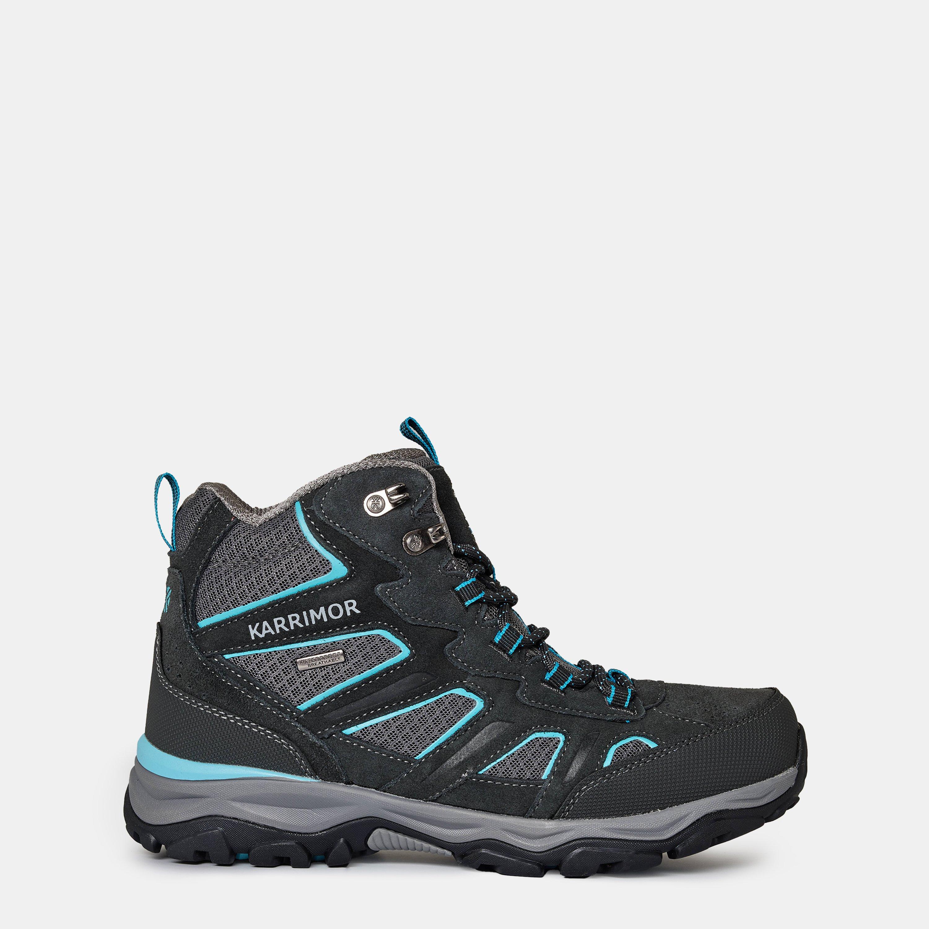 Grey/Blue - Karrimor - Mount Waterproof Walking Boots Womens - 1