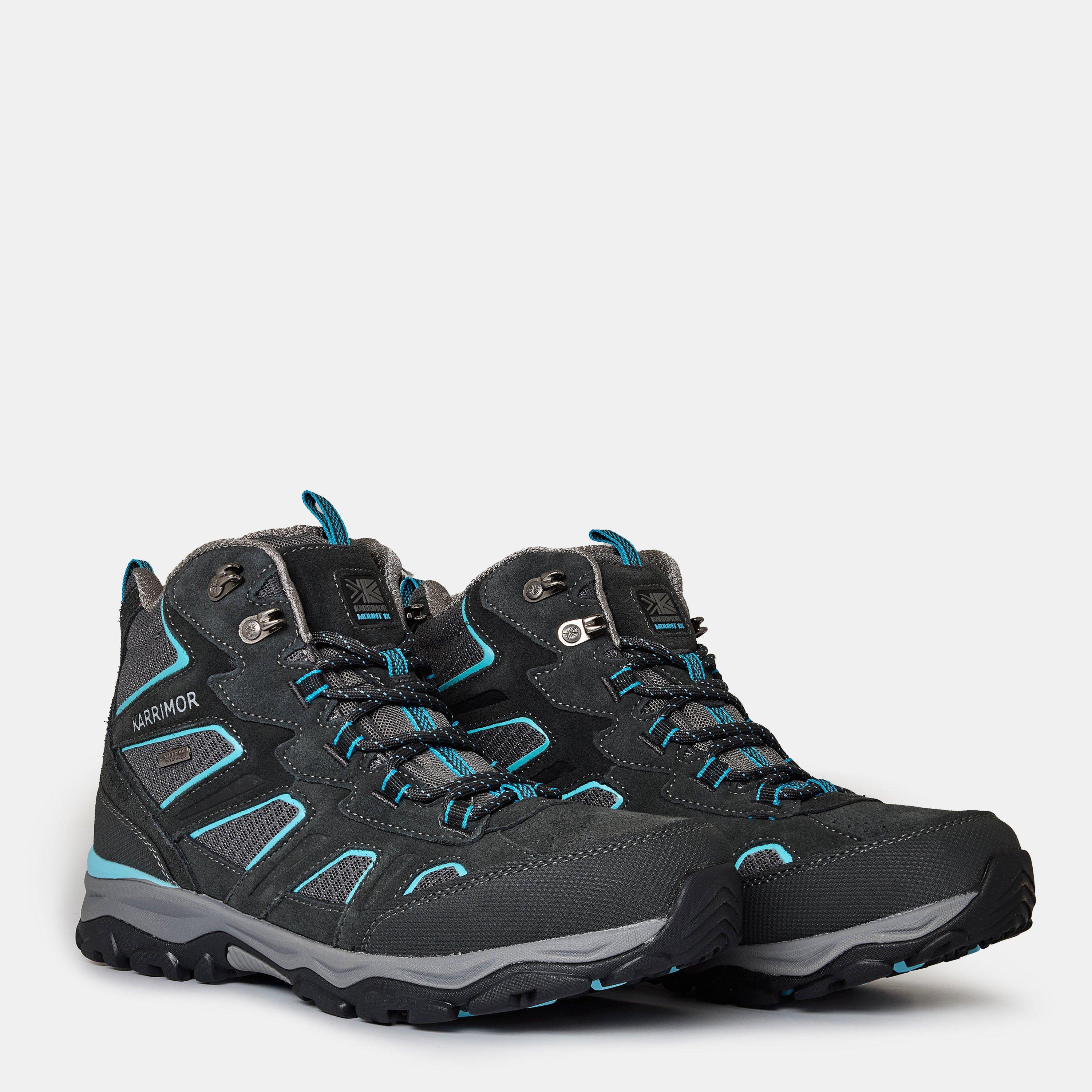Grey/Blue - Karrimor - Mount Waterproof Walking Boots Womens - 4