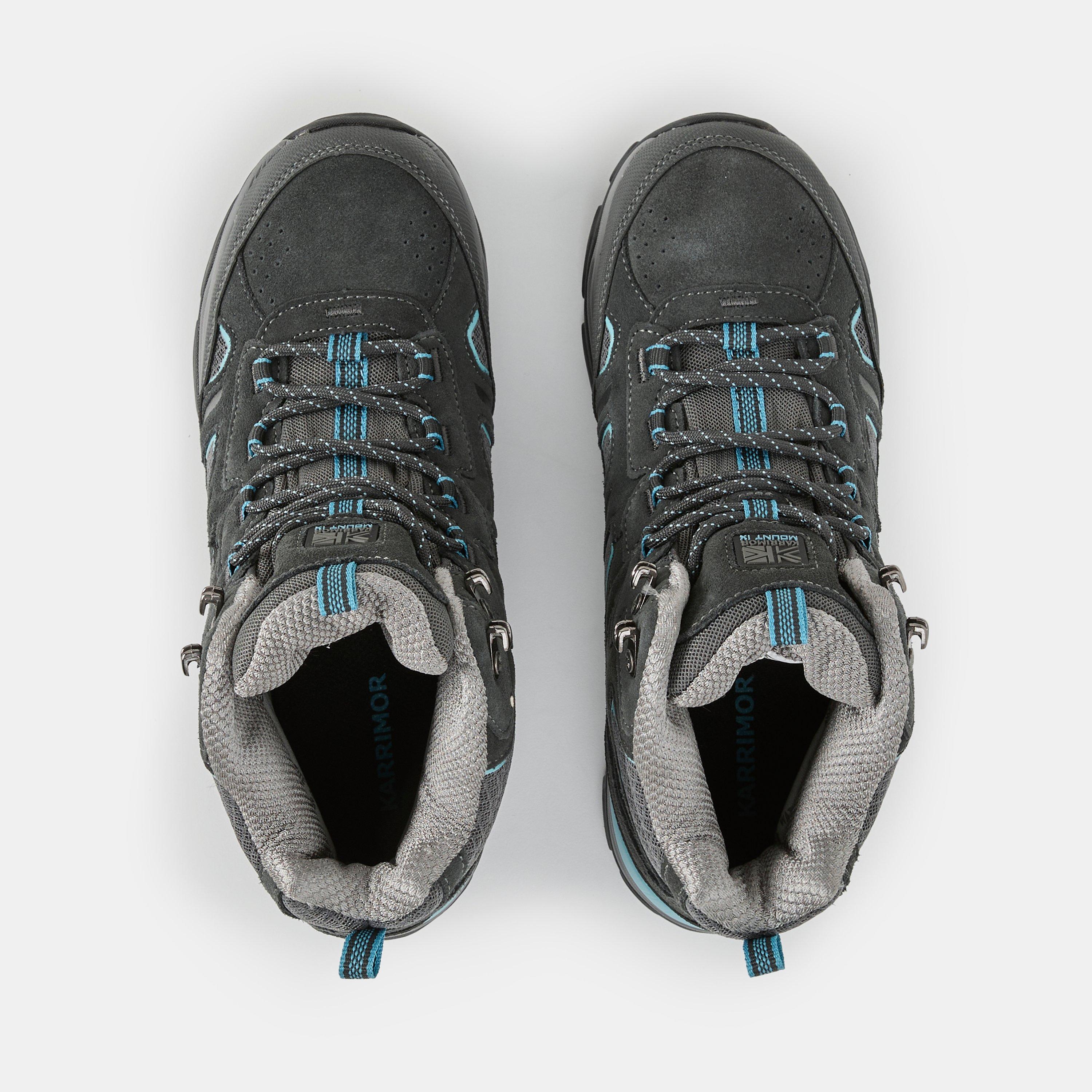 Grey/Blue - Karrimor - Mount Waterproof Walking Boots Womens - 6