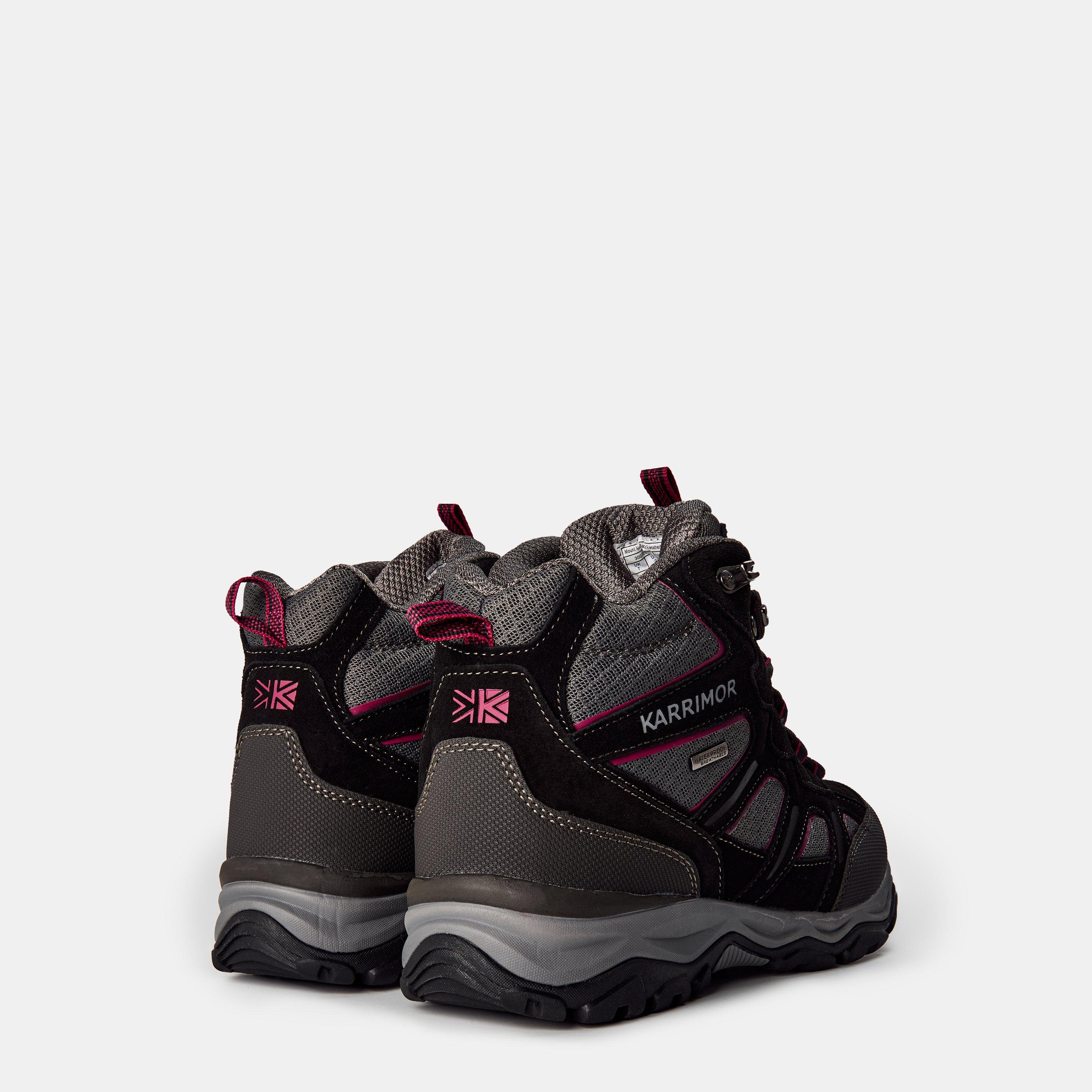 Black/Pink - Karrimor - Mount Waterproof Walking Boots Womens - 6