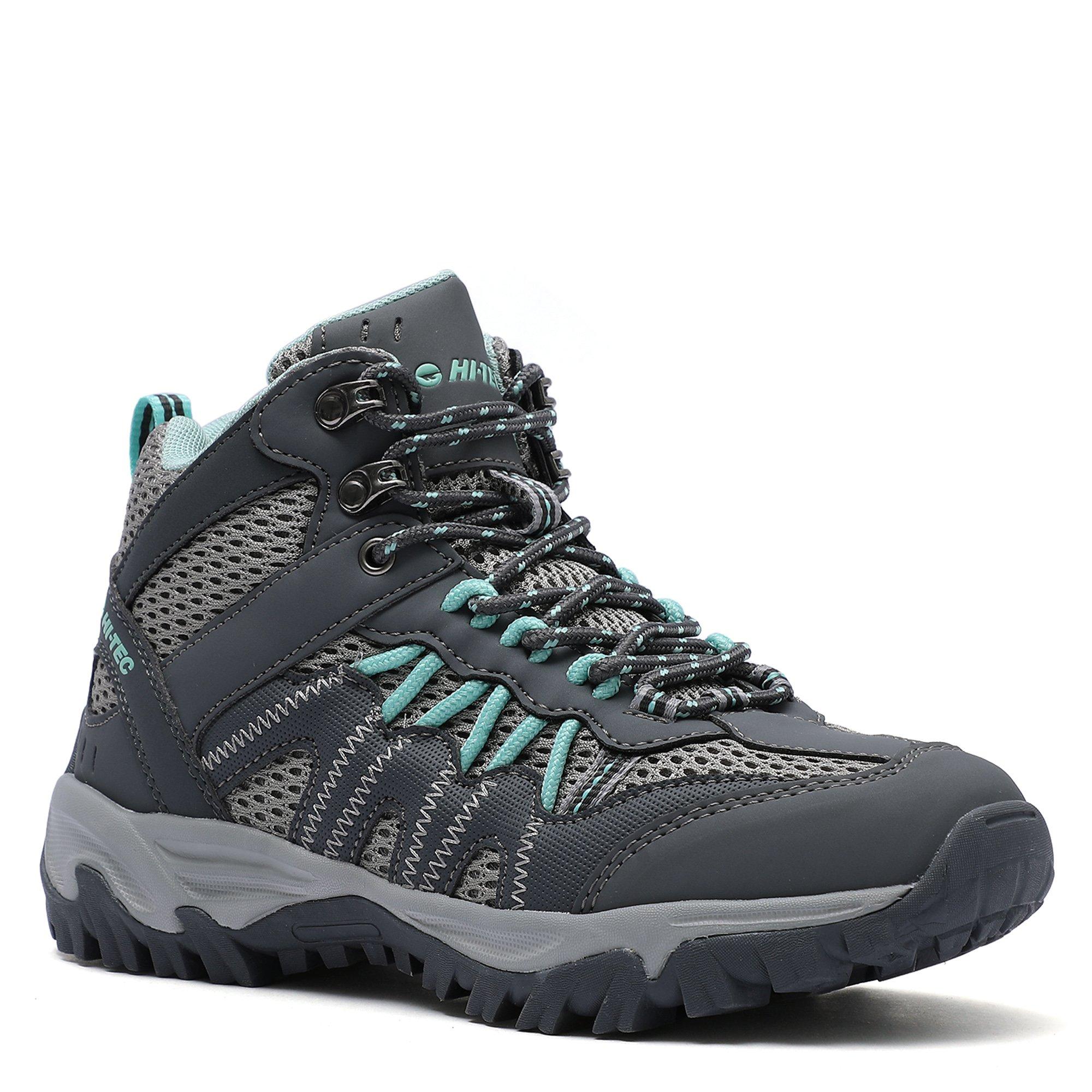 Charcoal/Lichen - Hi Tec - Santa Cruz Trek Mid Womens Walking Boots - 5
