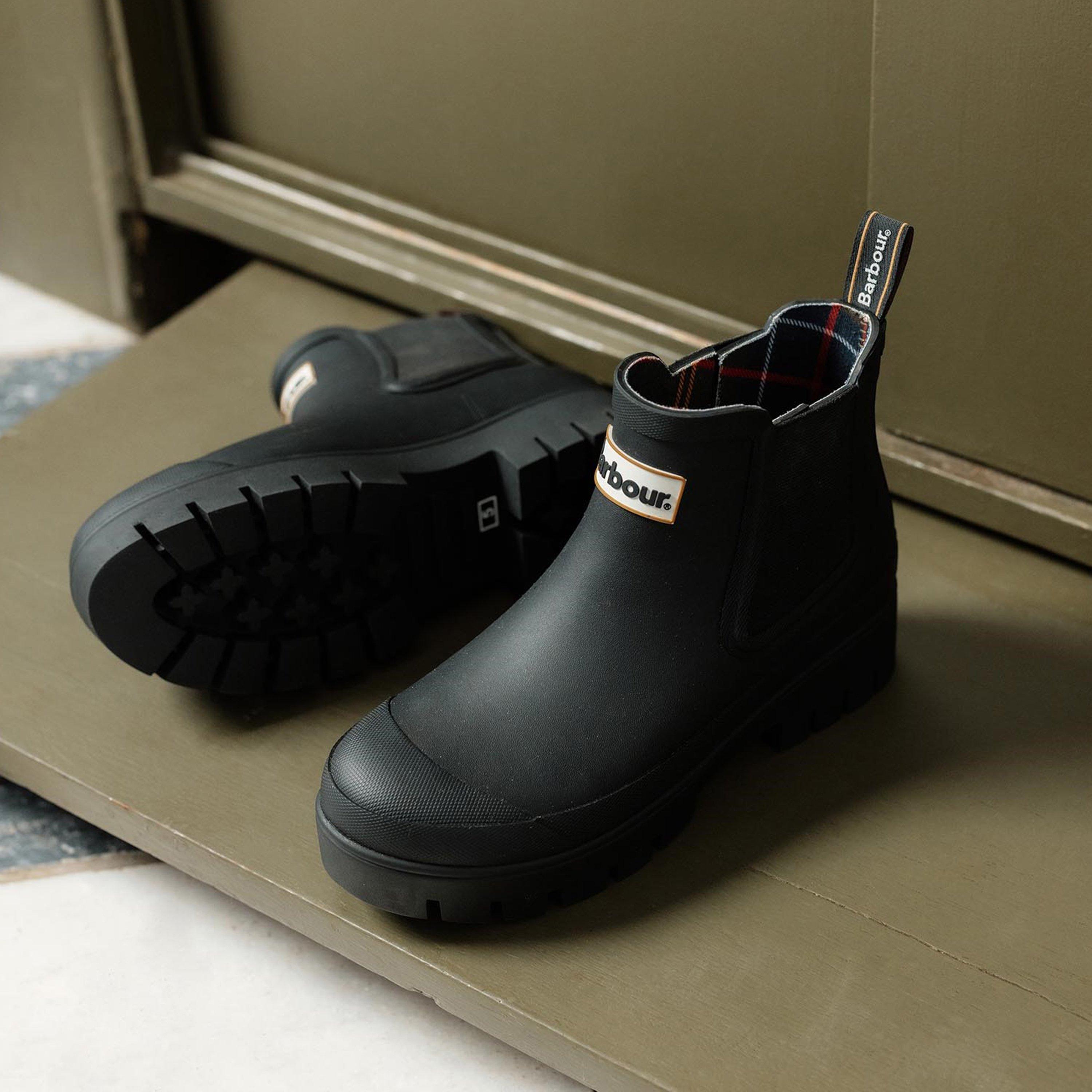 Black - Barbour - Halton Ankle Wellingtons - 5