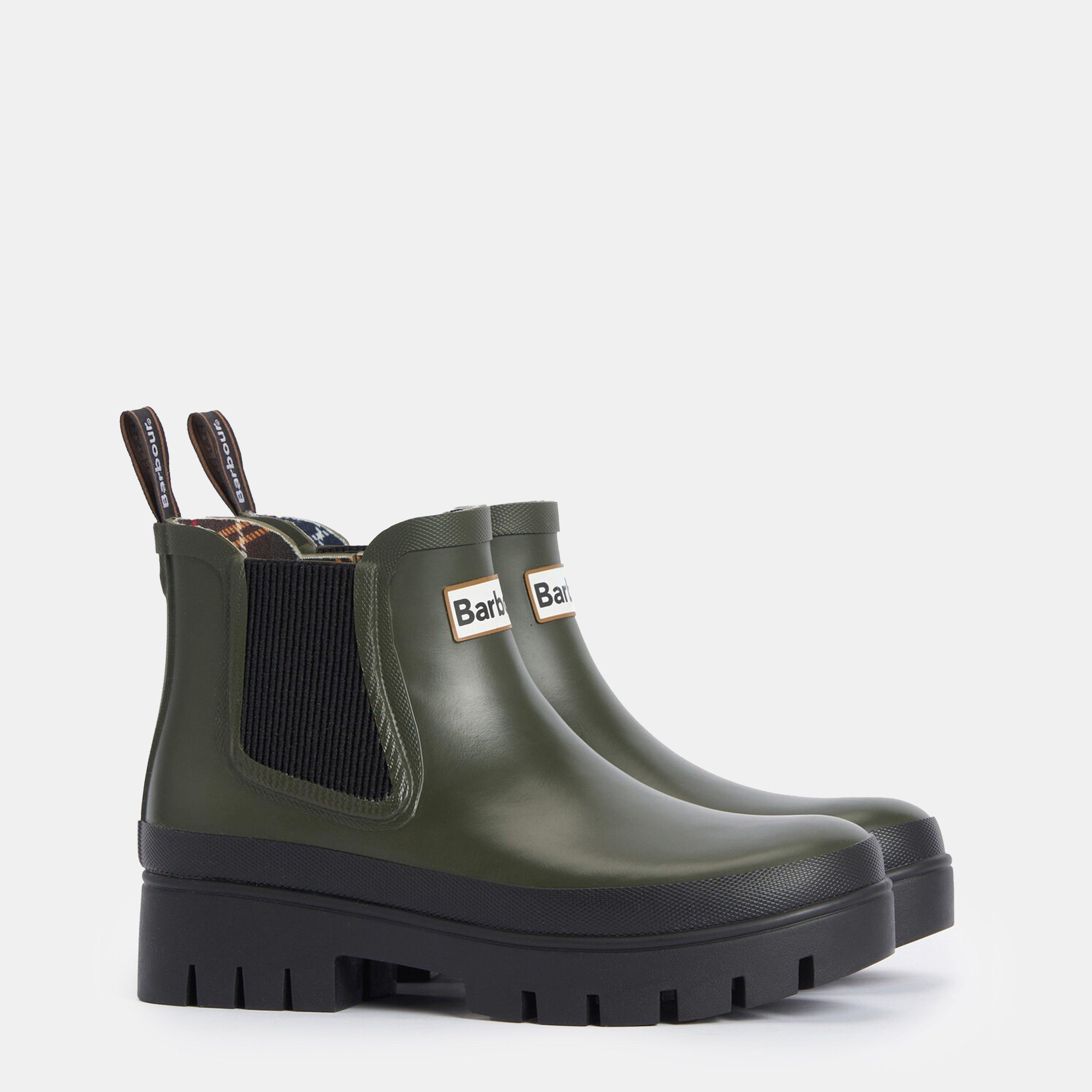 Olive/Black - Barbour - Halton Ankle Wellingtons - 2
