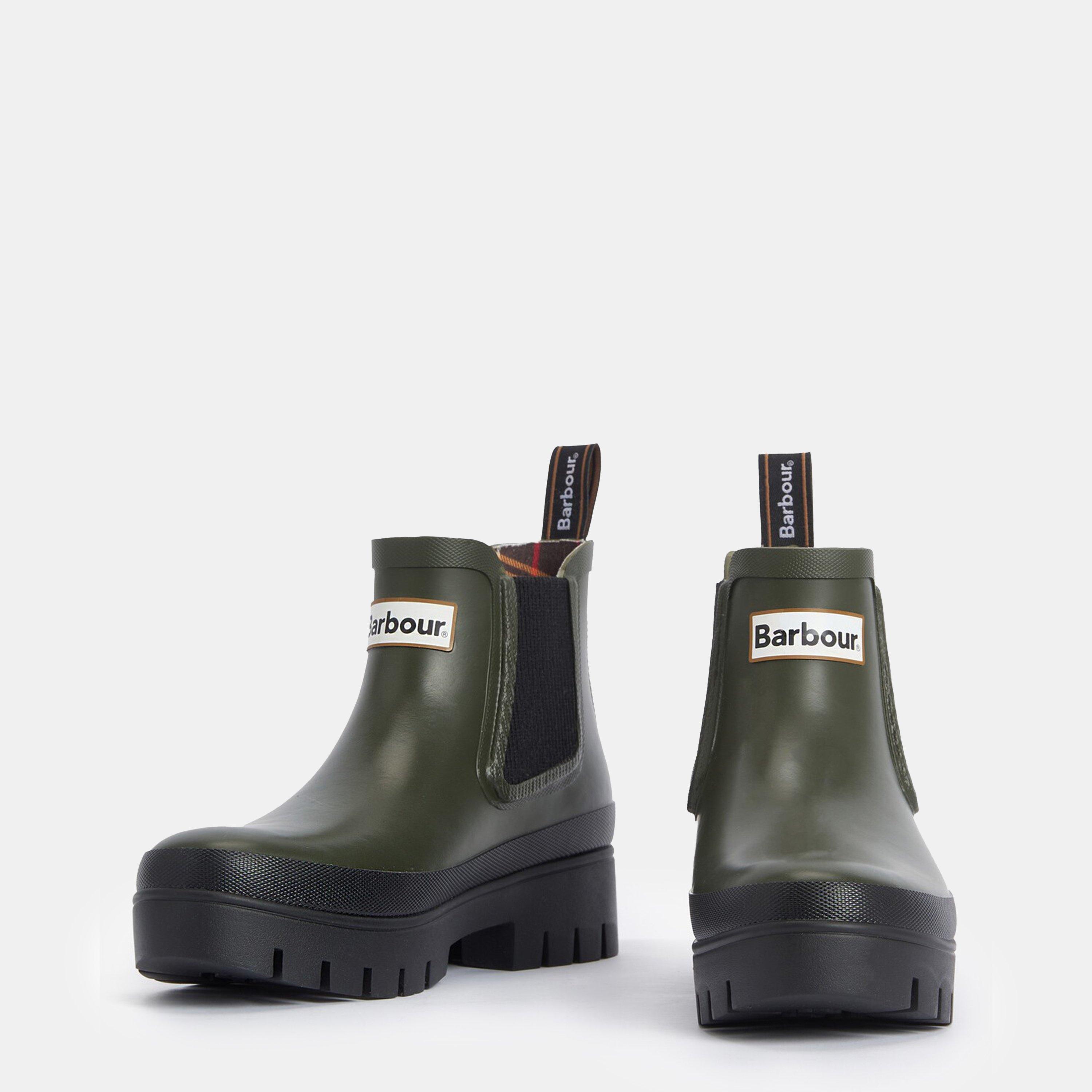 Olive/Black - Barbour - Halton Ankle Wellingtons - 3